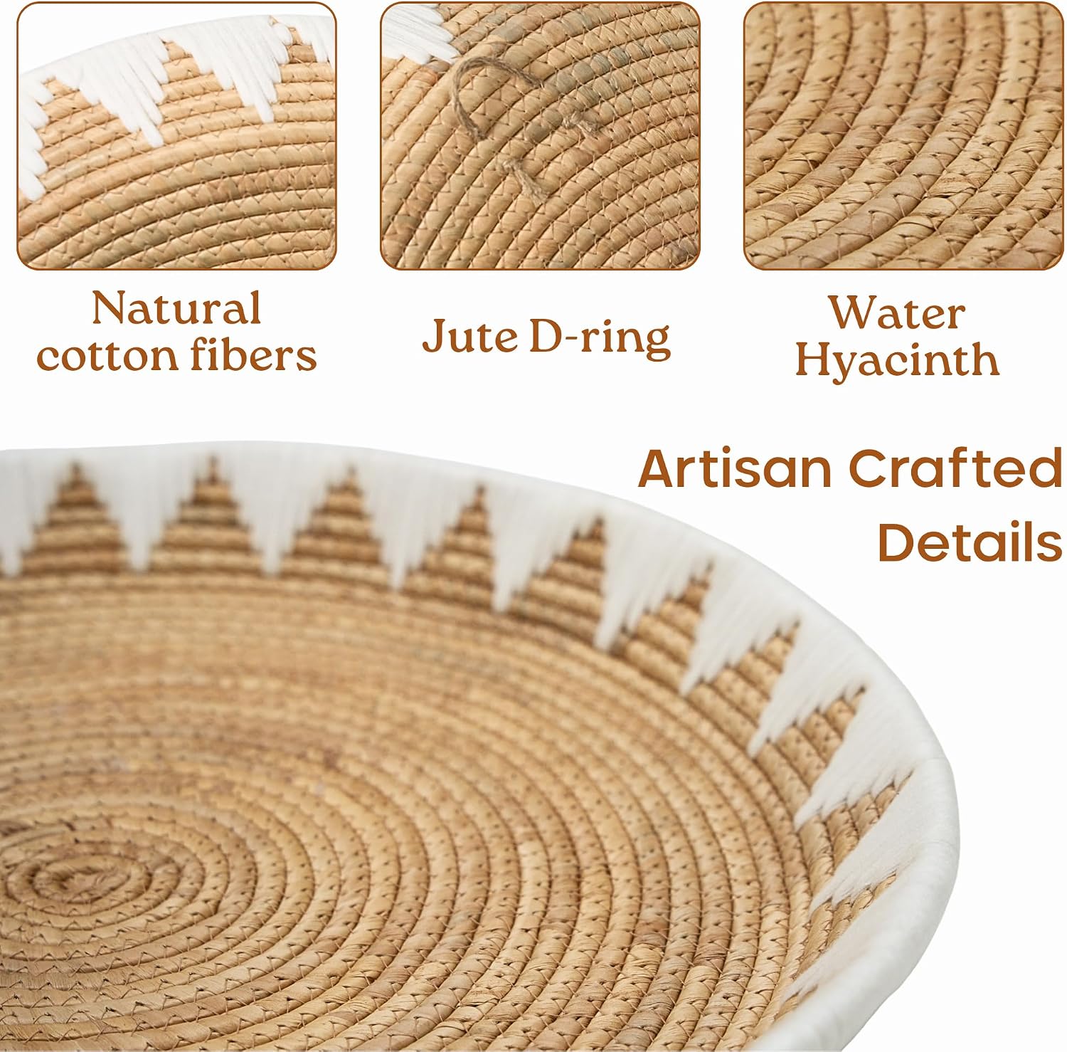 Water Hyacinth Hanging Wicker Baskets