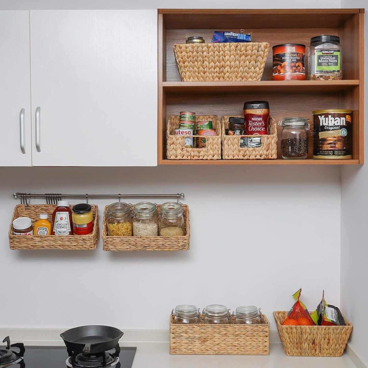Woven Wall Baskets for Storage / Natural
