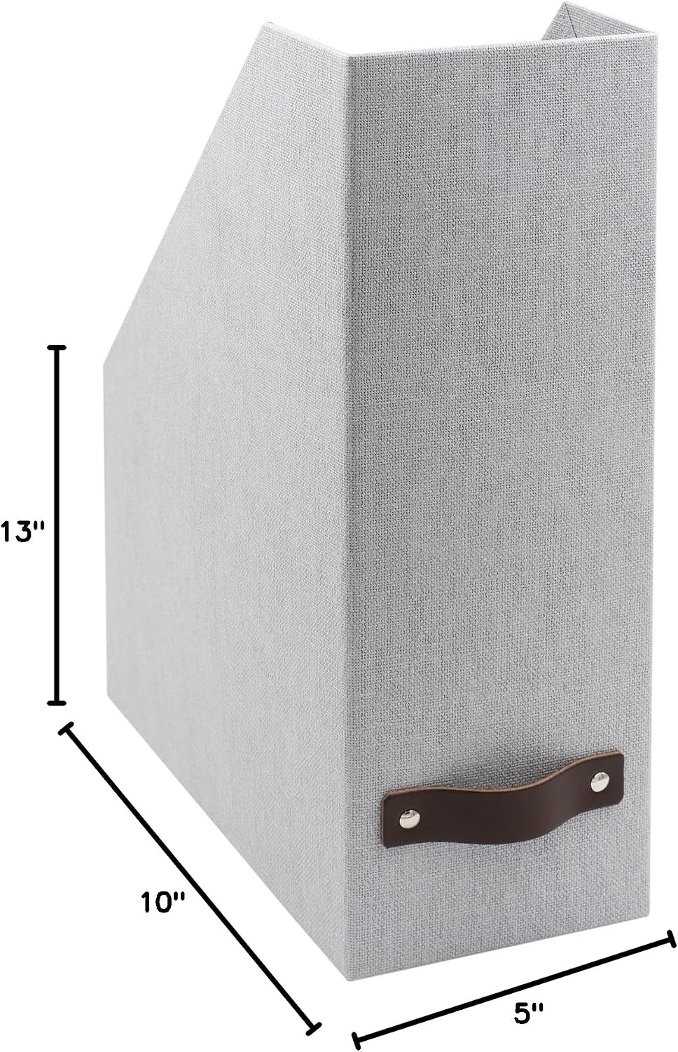 Bigso Box of Sweden Estelle Canvas Fiberboard Upright Magazine Storage Box | Magazine Holder & Organizer for Papers &