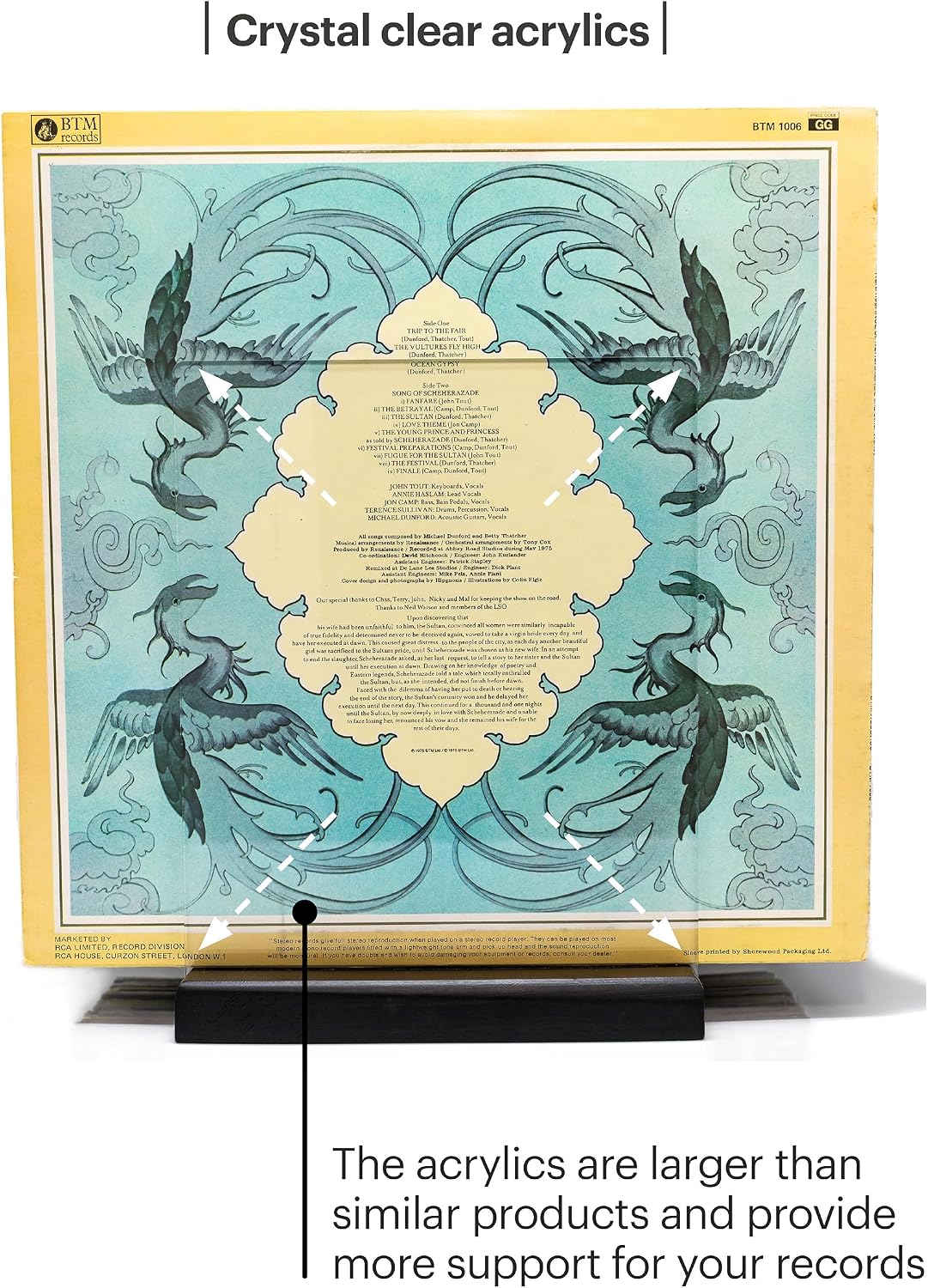 Premium Vinyl Record Holder - a Mid-Century Style Record Holder for Albums, 50-60 LP Capacity - with a Now-Playing