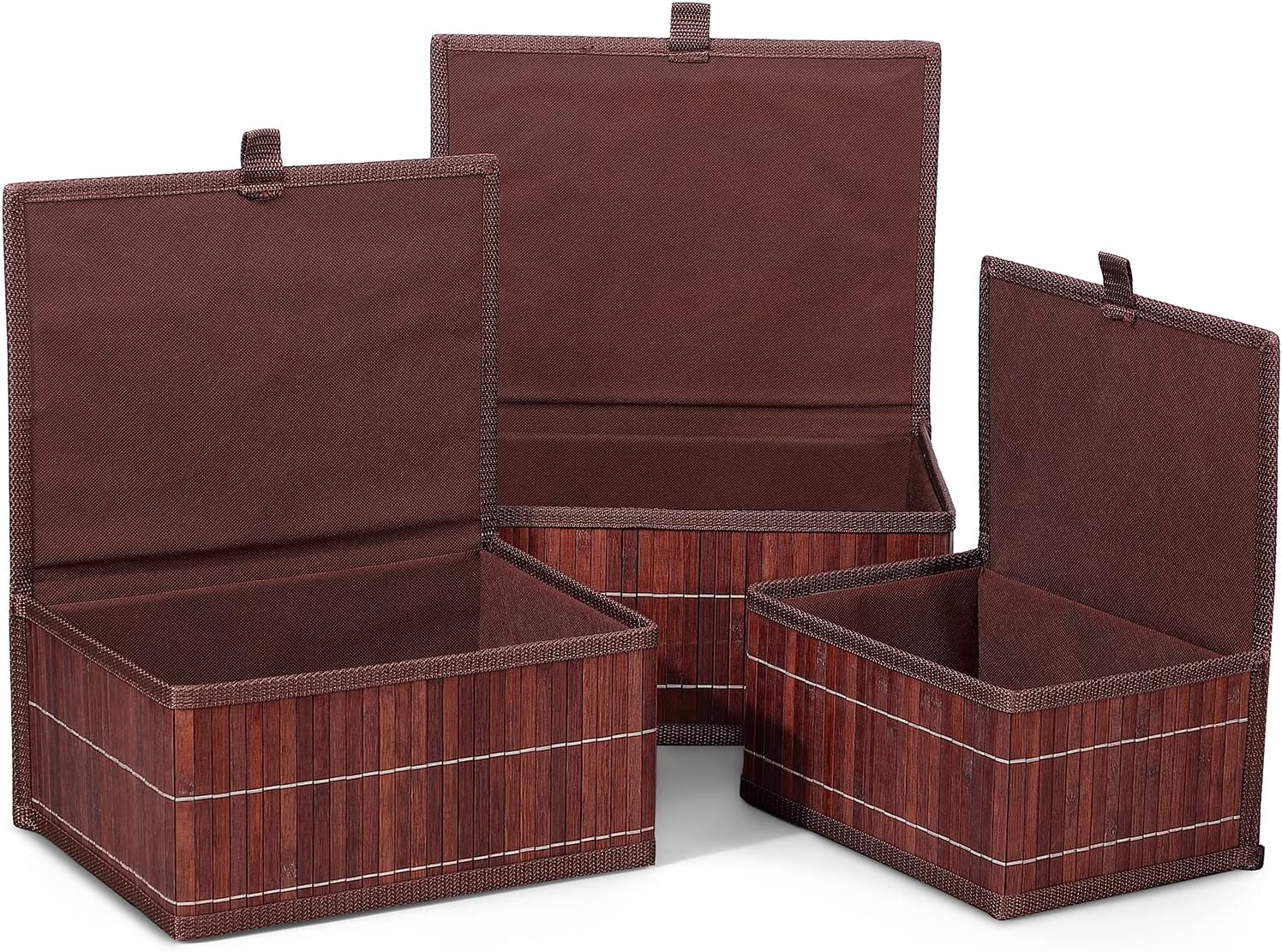 Woven Lined Storage Basket / Retro Brown / Set of 3