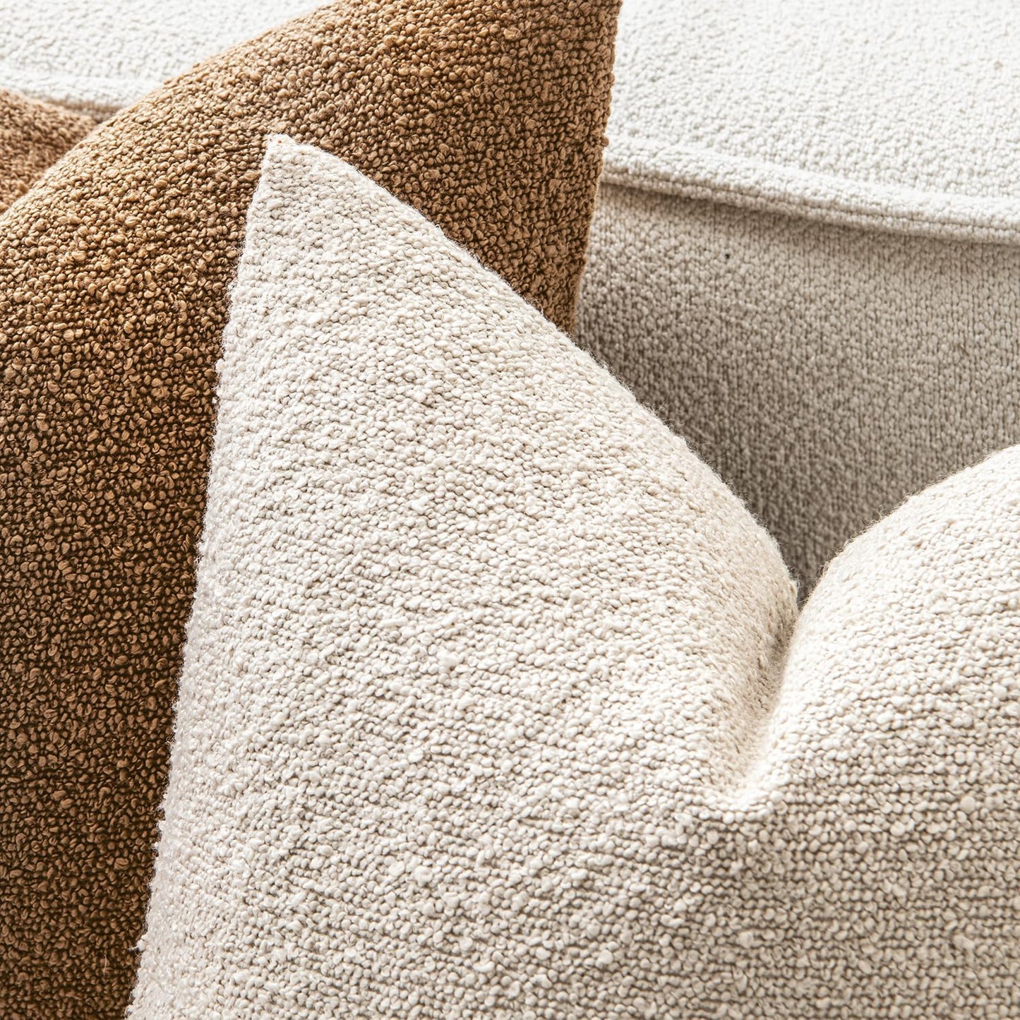 Decorative Pillow Covers / 18 x 18 / Beige / Set of 2