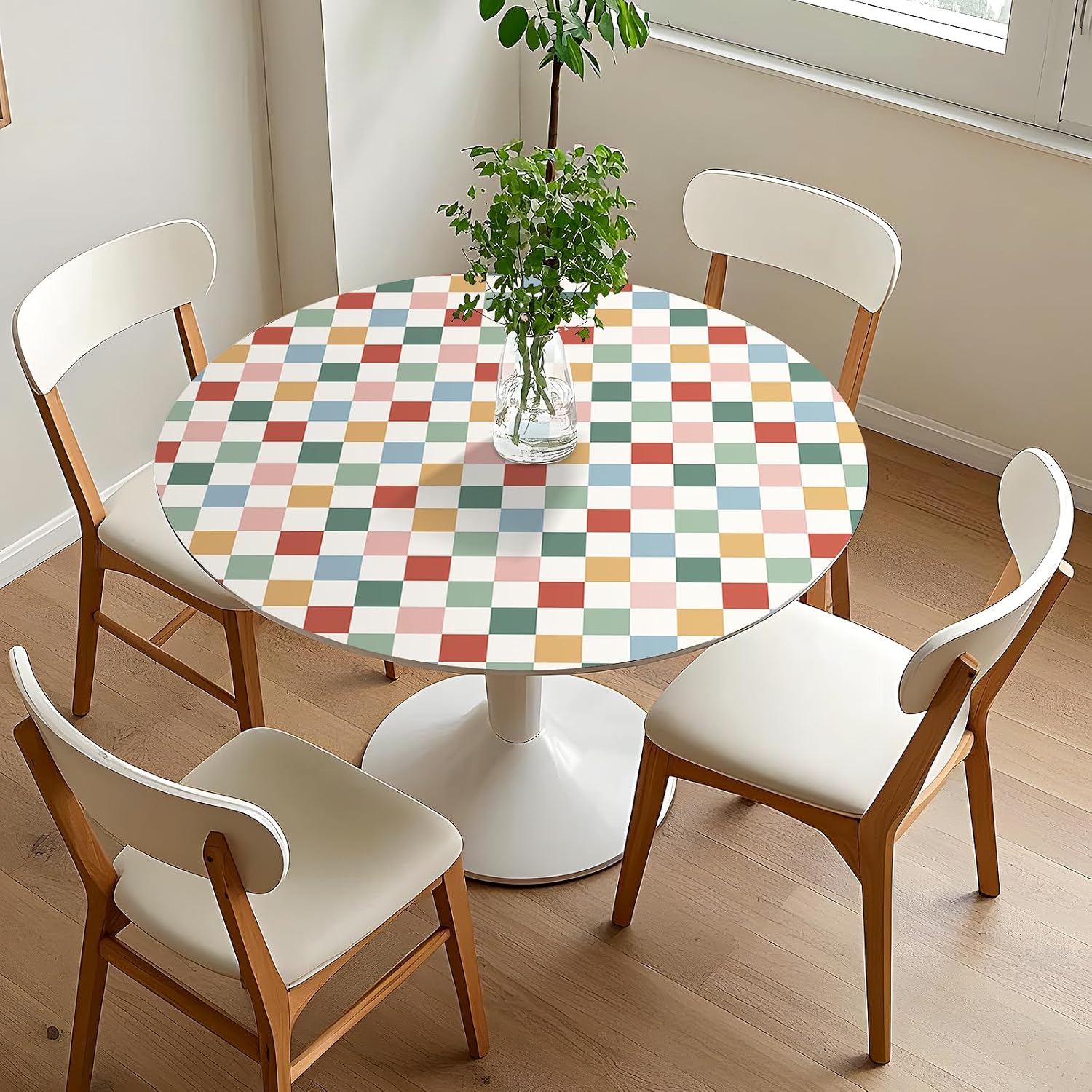 Checkered Wallpaper Peel and Stick Retro Grid Pattern Contact / 17.5 x 10 / Ft / Coloful Checkered