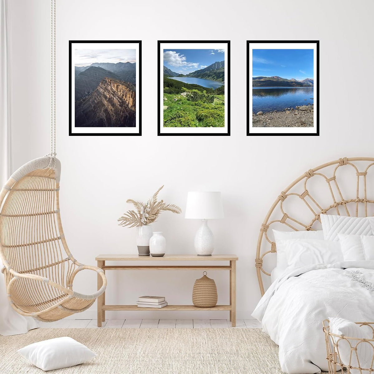 JCJMY 19.25x26.75 Puzzles Frame Set of 4, Display 18x24 with Mat or 19.25 x 26.75 without, Wall Hanging 19.25 by 26.75
