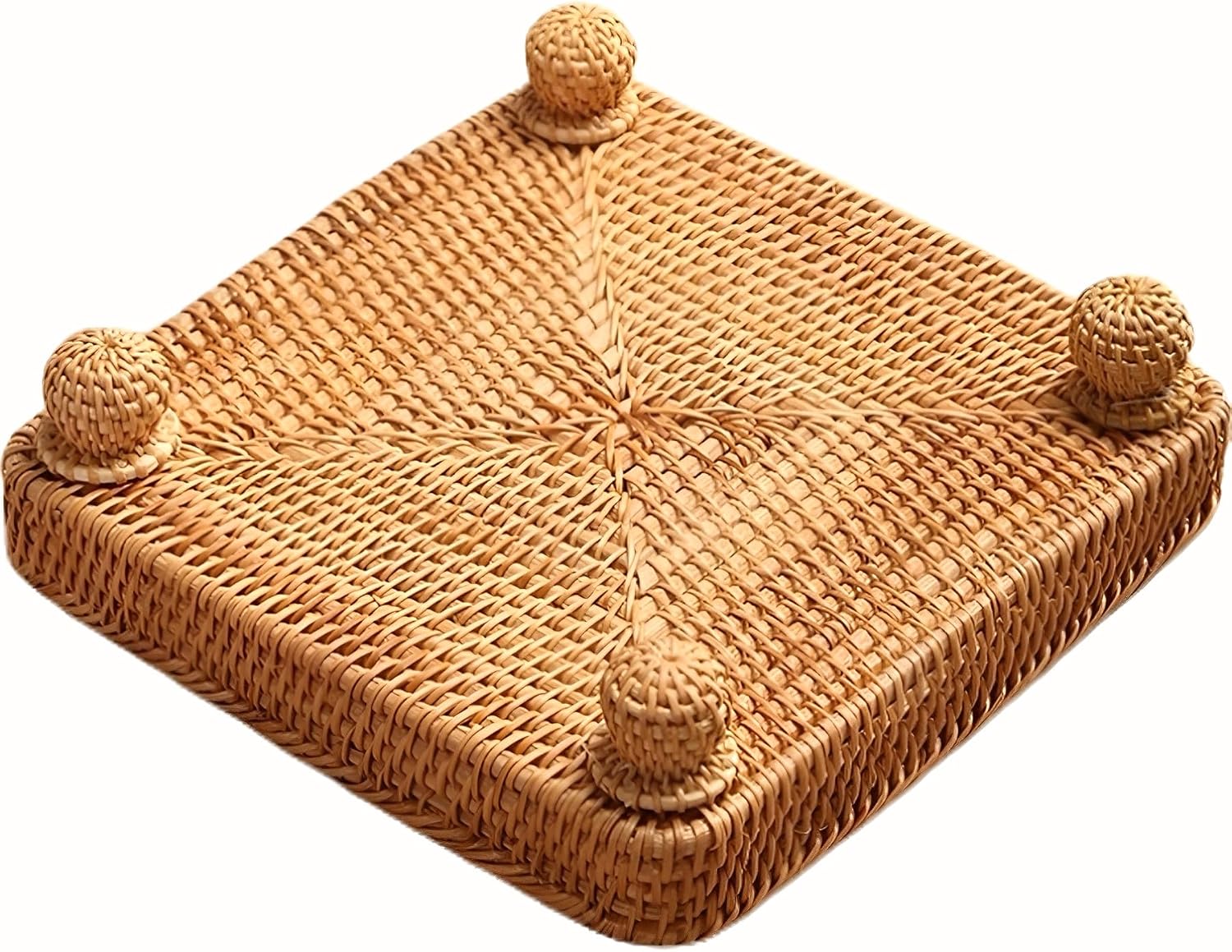 Small Items Serving Basket Vanity Tray / 9" Square