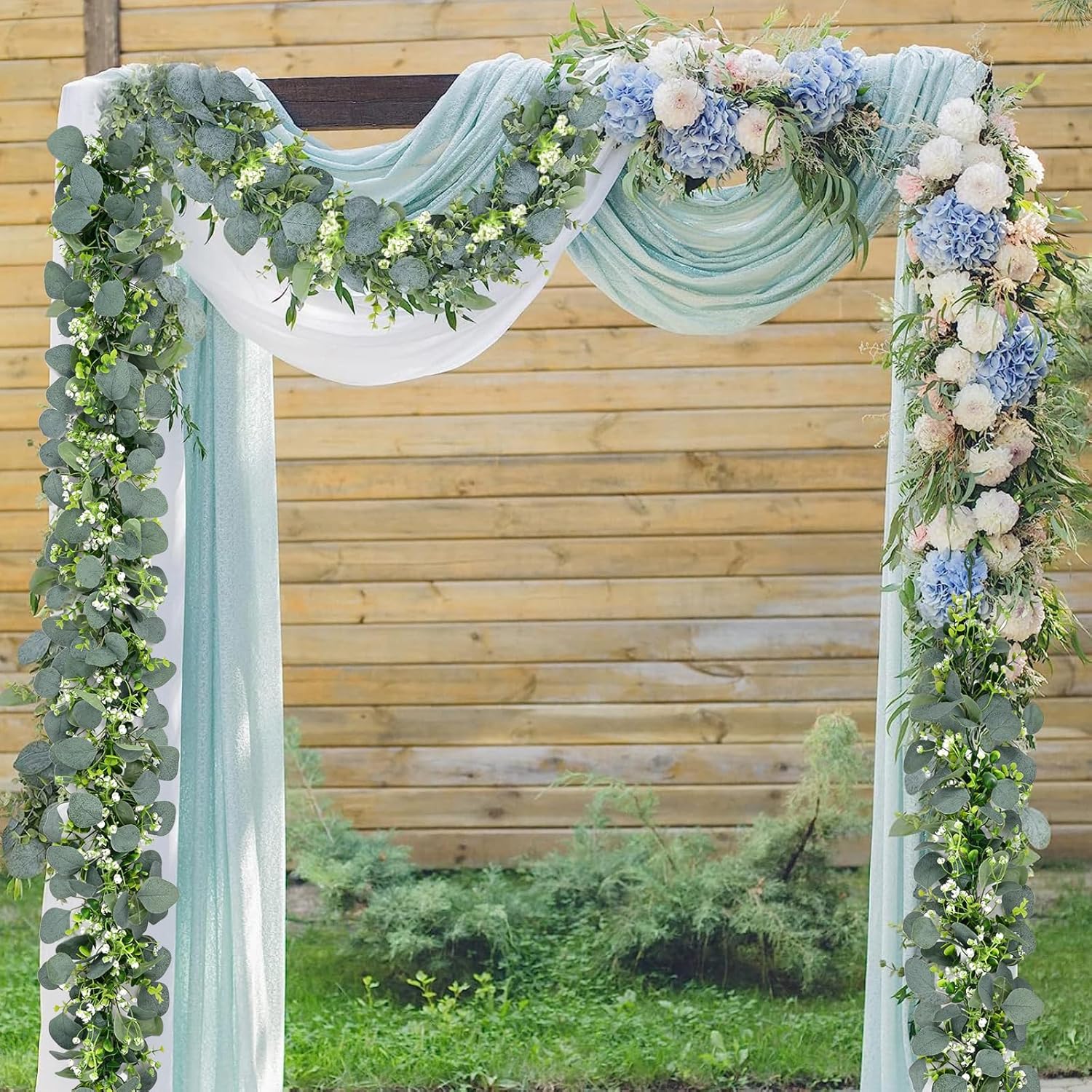 Garland / Flowers / Eucalyptus Garland / Green / 5.9 Inch / Set of 8