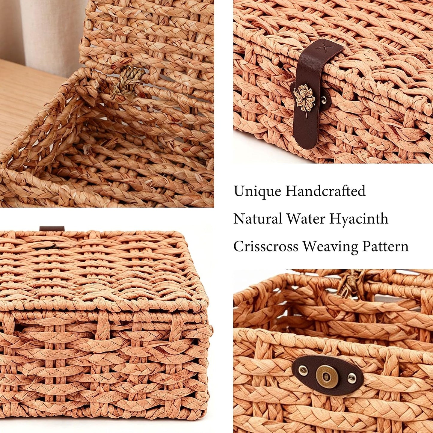 Wicker Storage Basket / Small & Large / Natural / Set of 2