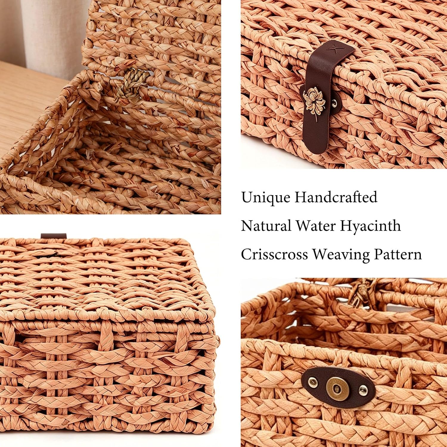 Wicker Storage Basket / Small & Large / Natural / Set of 2