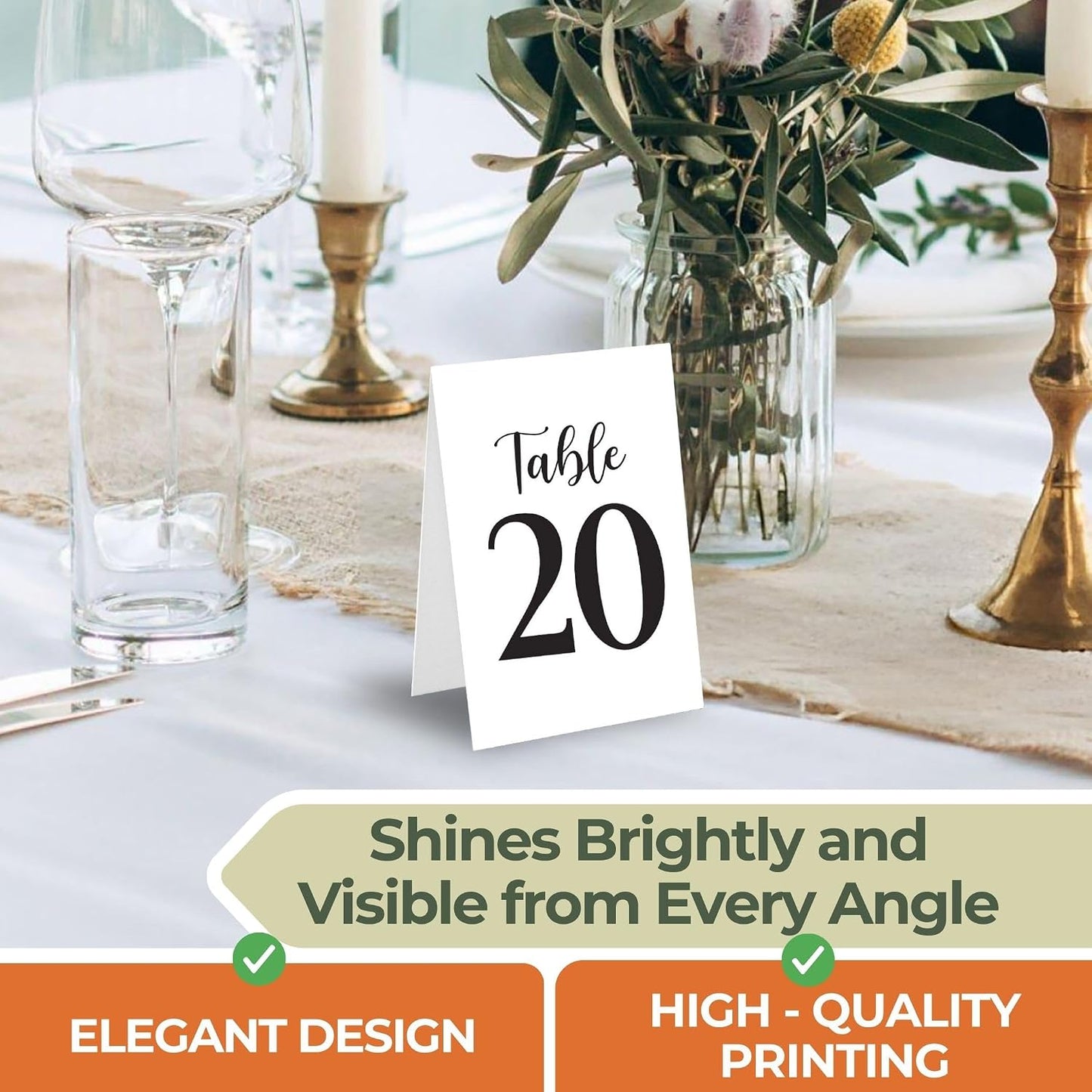 Woodamore Black Wedding Table Numbers 1-30, 31 Pc 4x6 Paper Number Cards | 30 numbered cards plus 1 head table sign