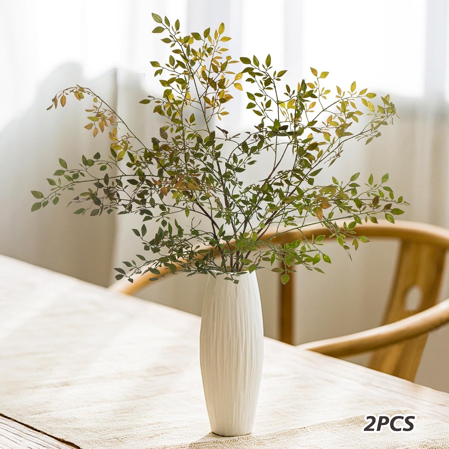 Greenery Stems for Vase Faux Plants / Orange / Set of 3