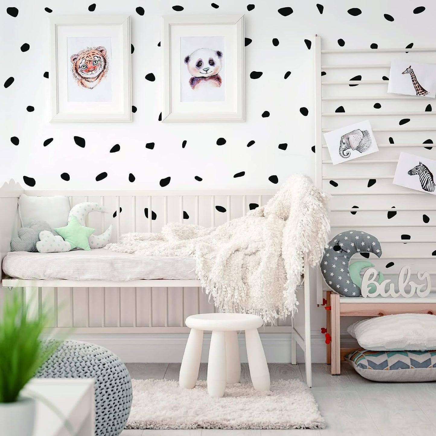 Vinyl Irregular Polka Dot Wall Decals / Irregular Spots / Black