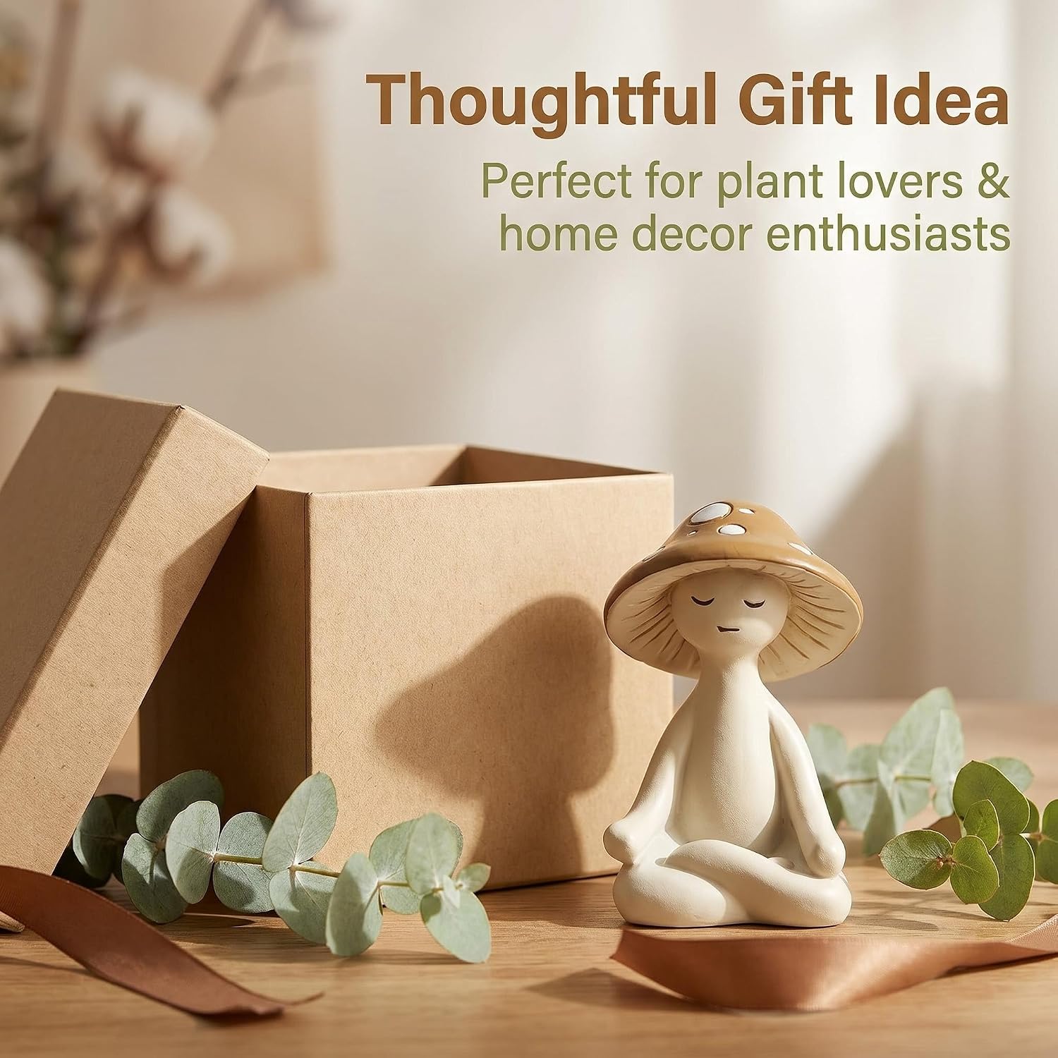 Meditation Mushroom Figurine Resin