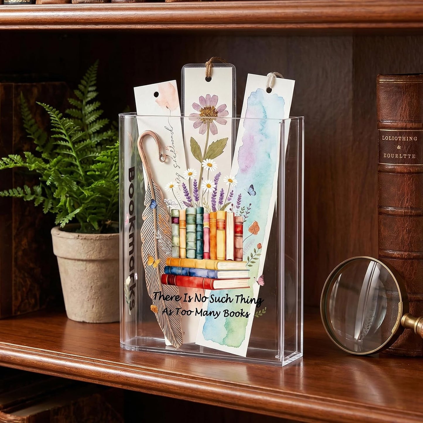 Shaped Acrylic Bookmark Holder / Wildflower Book
