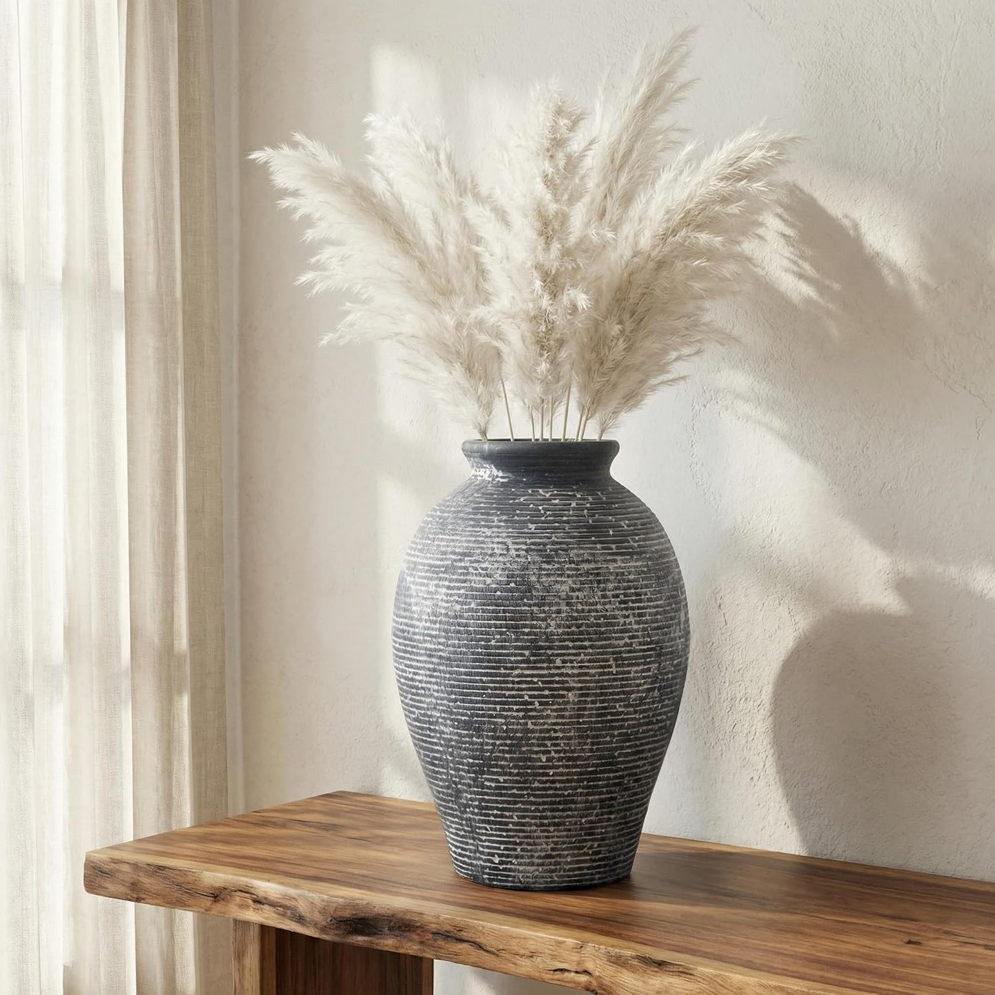Ceramic Flower Vase / Dark Blue-9.3
