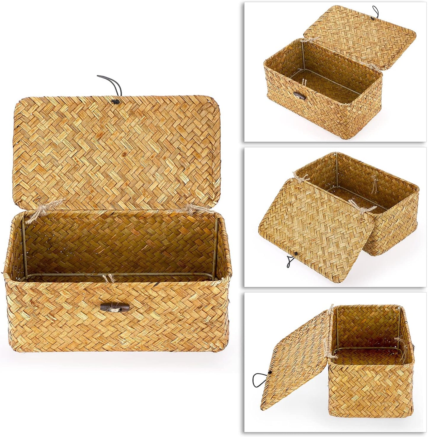 Wicker Shelf Baskets Bin / Small / Caramel