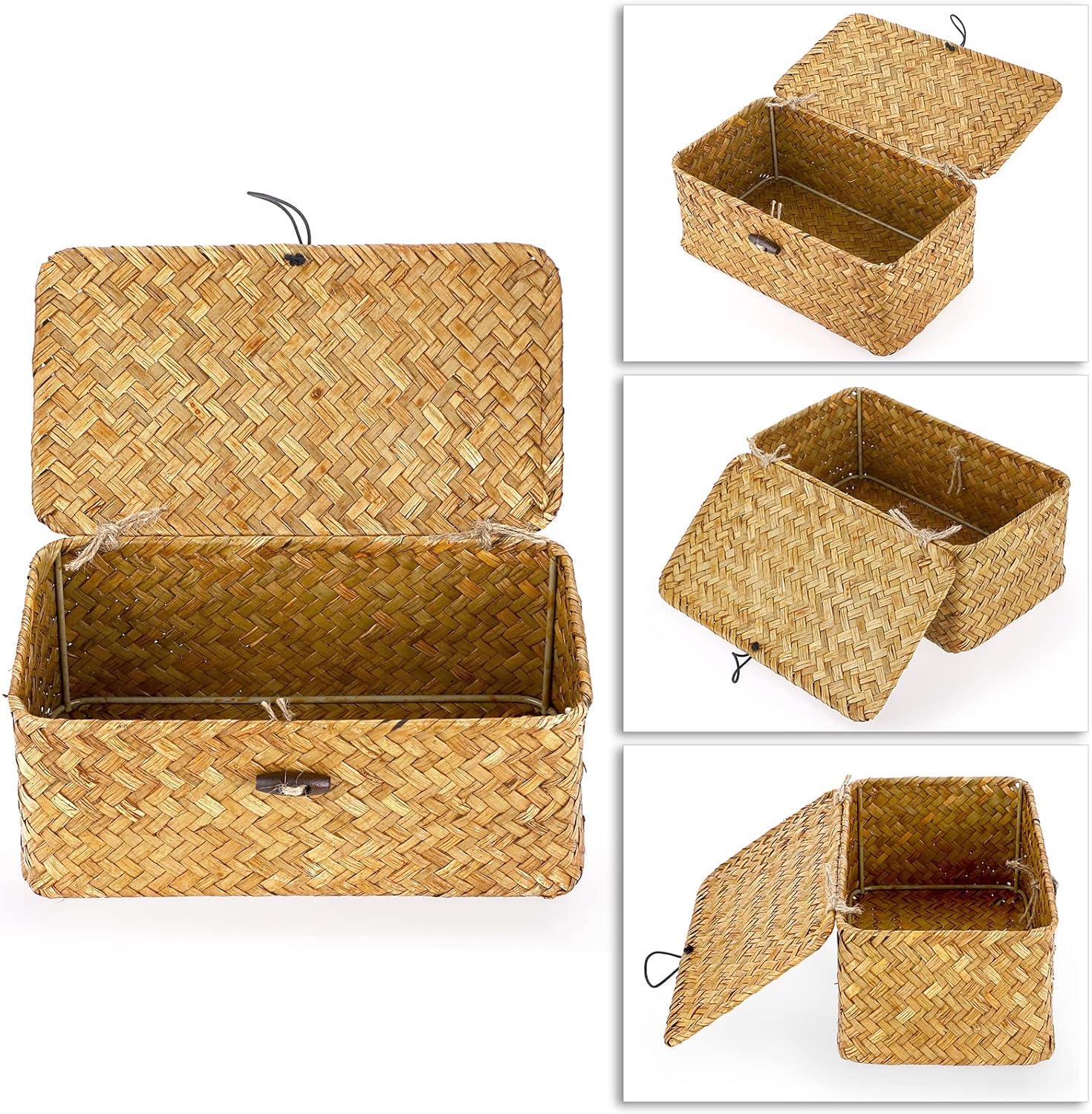 Wicker Shelf Baskets Bin / Small / Caramel