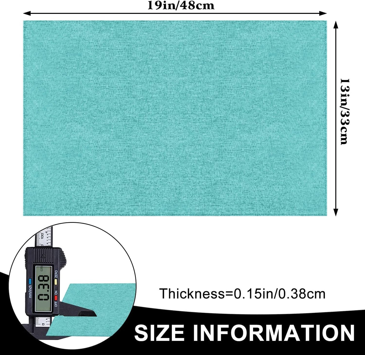 Cloth Placemats Set of 6, Cotton Linen Blend Machine Washable Durable Linen Table Mats, Heat Resistant Placemats