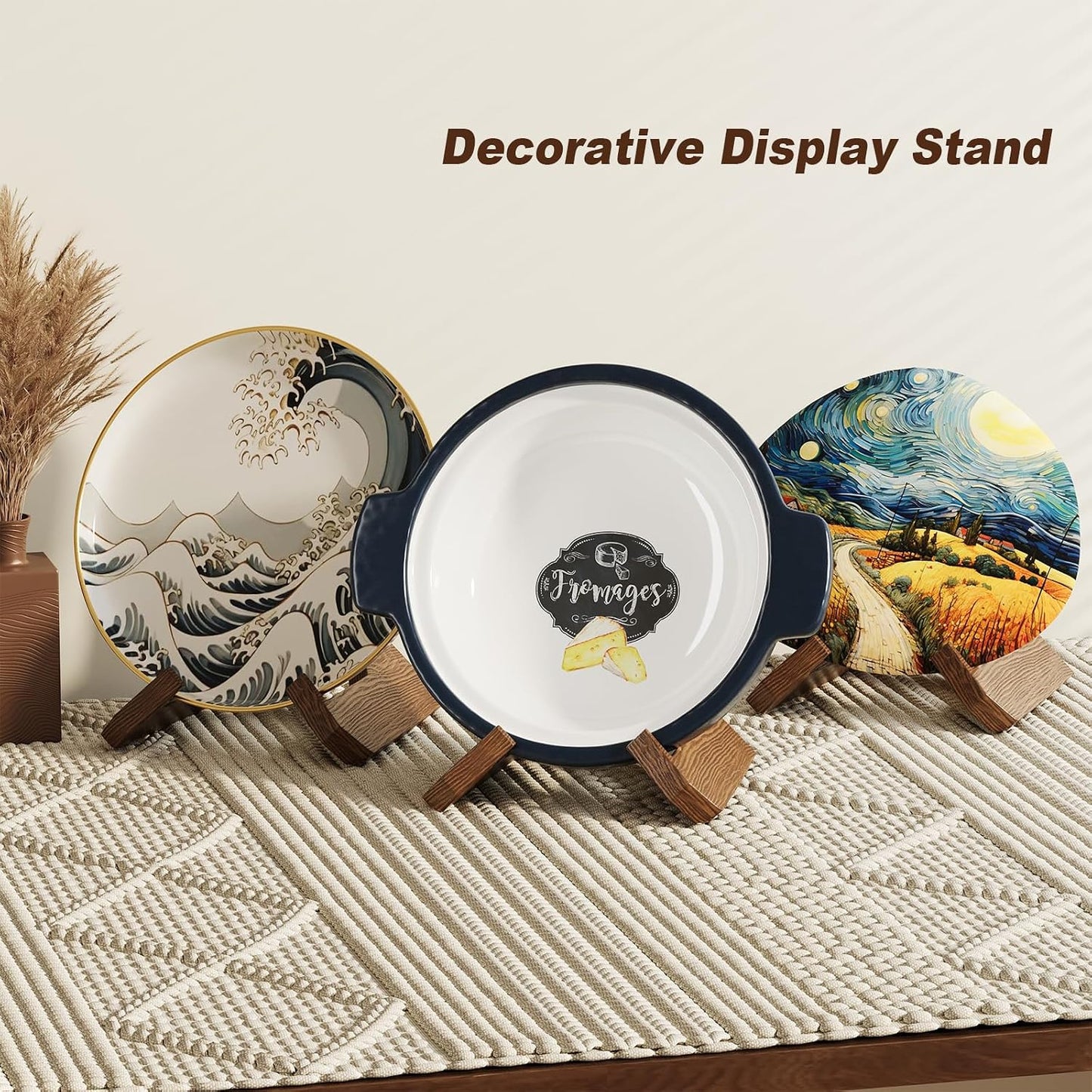 Wooden Plate Stand Deep / 6.7 Inch / 12 Inch