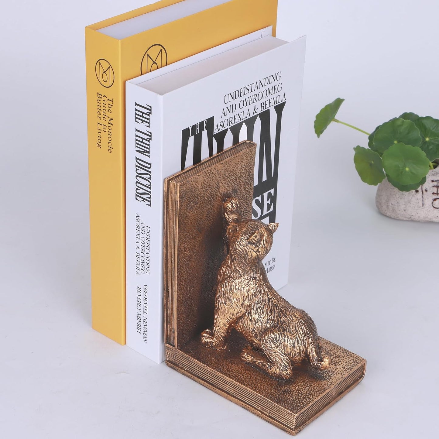 Book Ends / Decorative Bookend / Cat