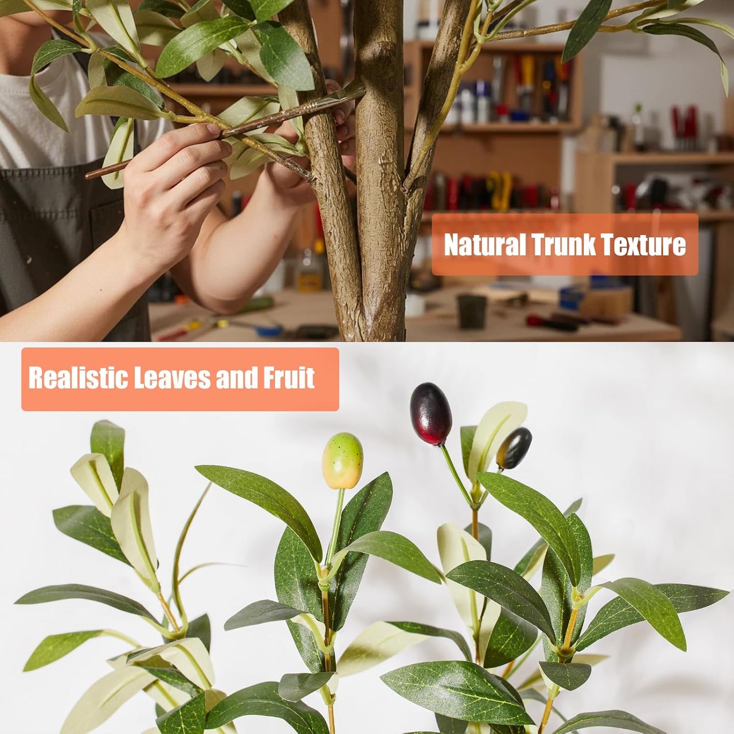 Faux Olive Tree Feet Fake Plants / 5ft / 5 Inch