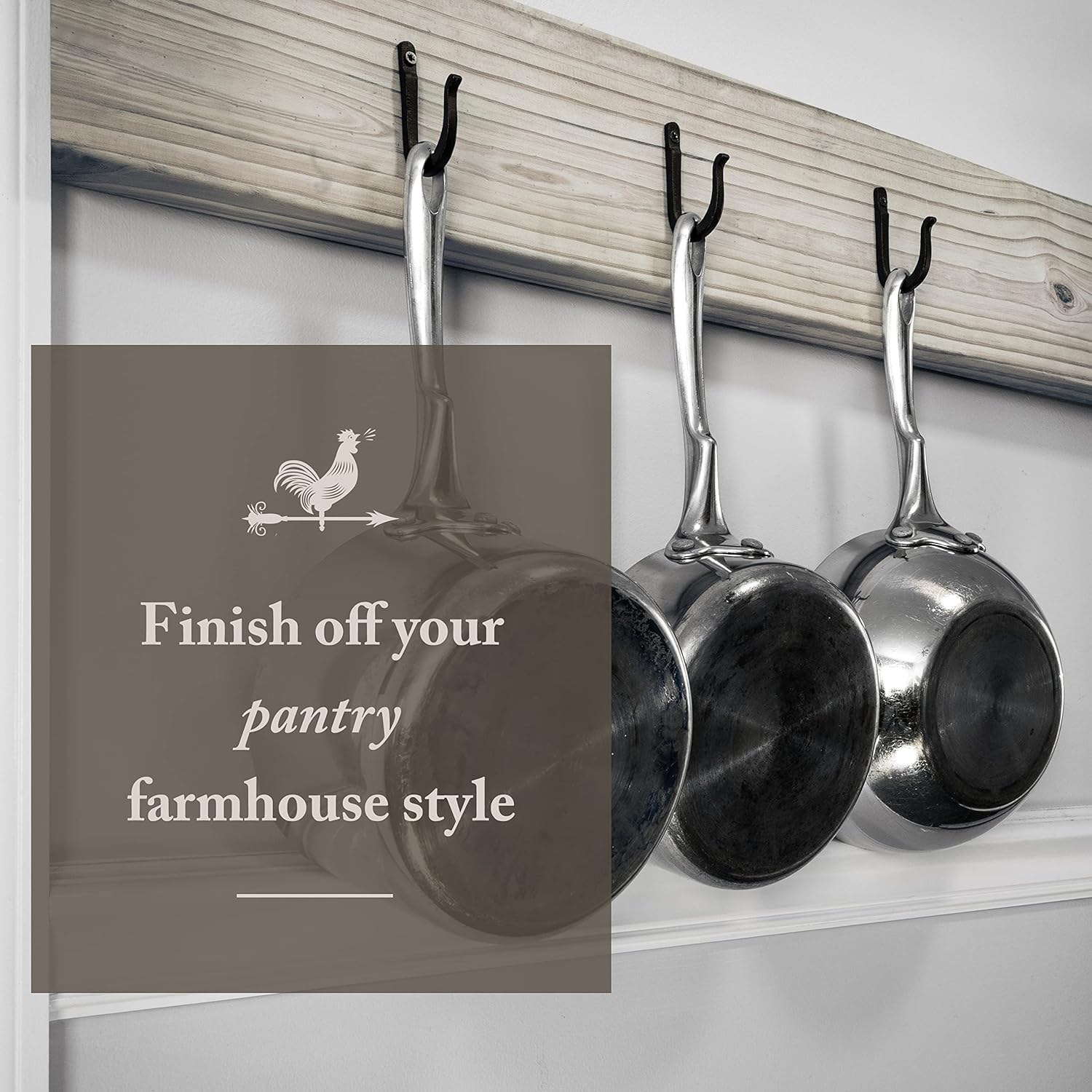 Wall Mounted Farmhouse Decorative Hooks / Black / Blacksmith Spike Hooks / Set of 10