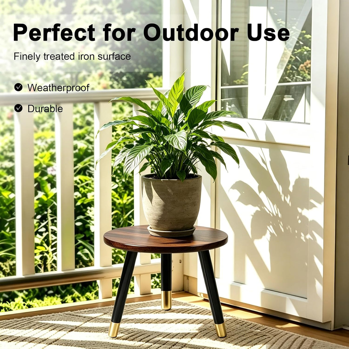 2-Pack Mid Century Plant Stand for Indoor Plants, Modern Metal Flower Pot Holder Stand for Living Room, Decorative