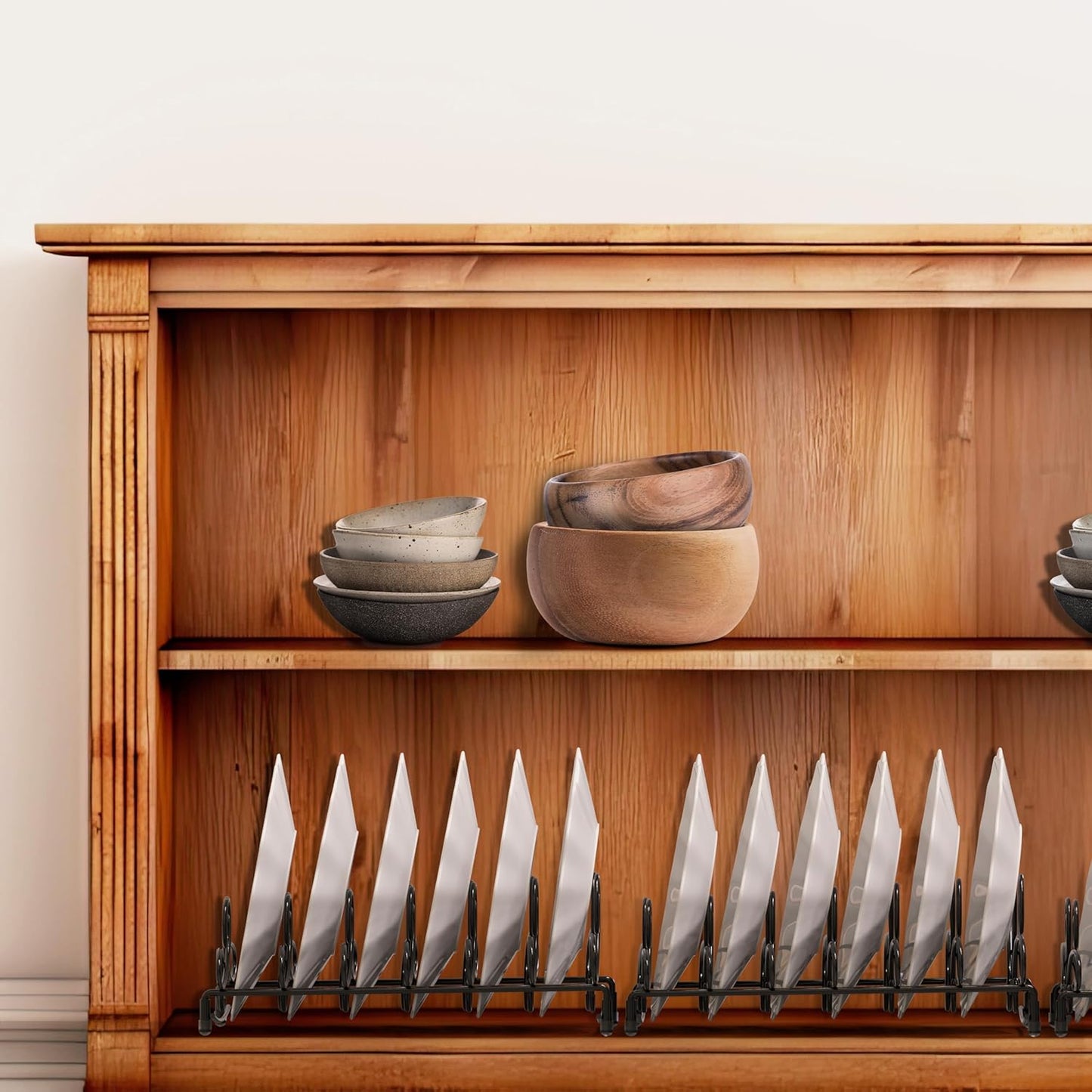 Vertical Plate Stand Holder Dish Rack Dinnerware Organizer