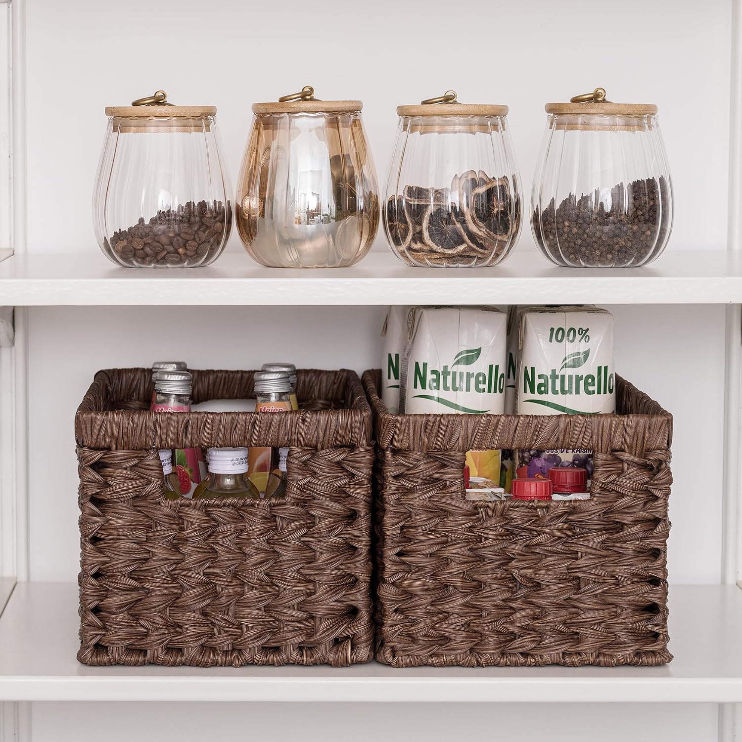 Wicker Storage Baskets / Brown