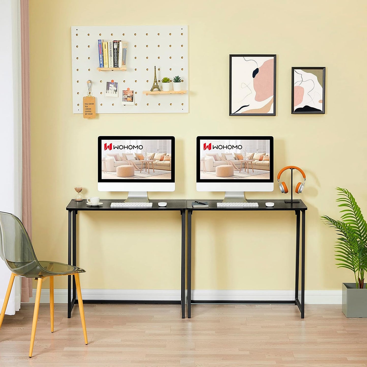Folding Computer Desk / 31.5 x 15.7 / Small Size / Black