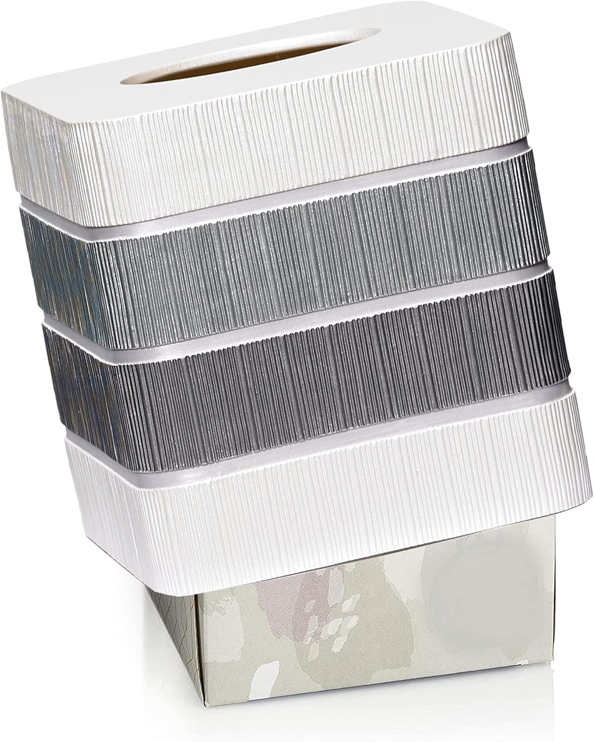 Modern Line Stylish Tissue Box Holder / Modern Line White