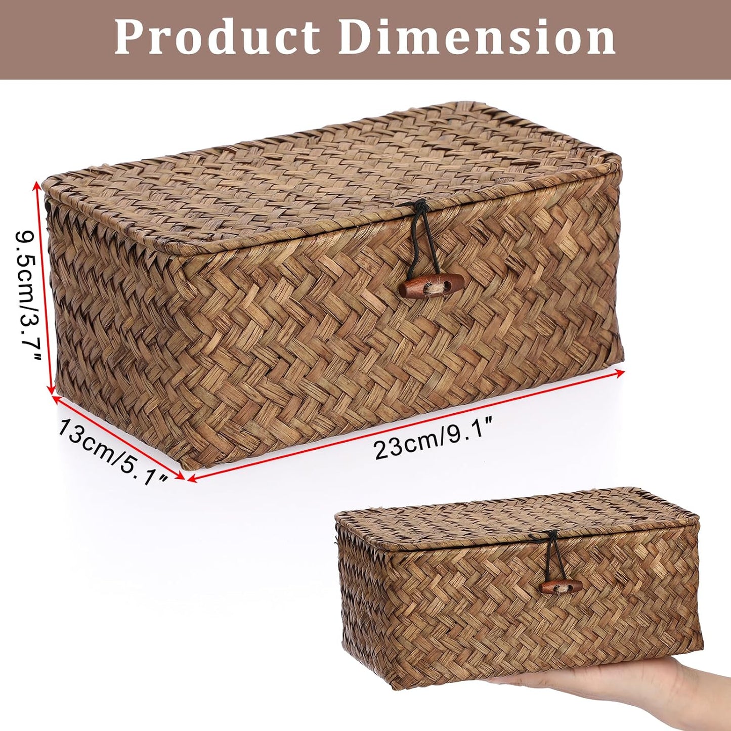 Wicker Basket / Wicker Storage Basket / Coffee / Small