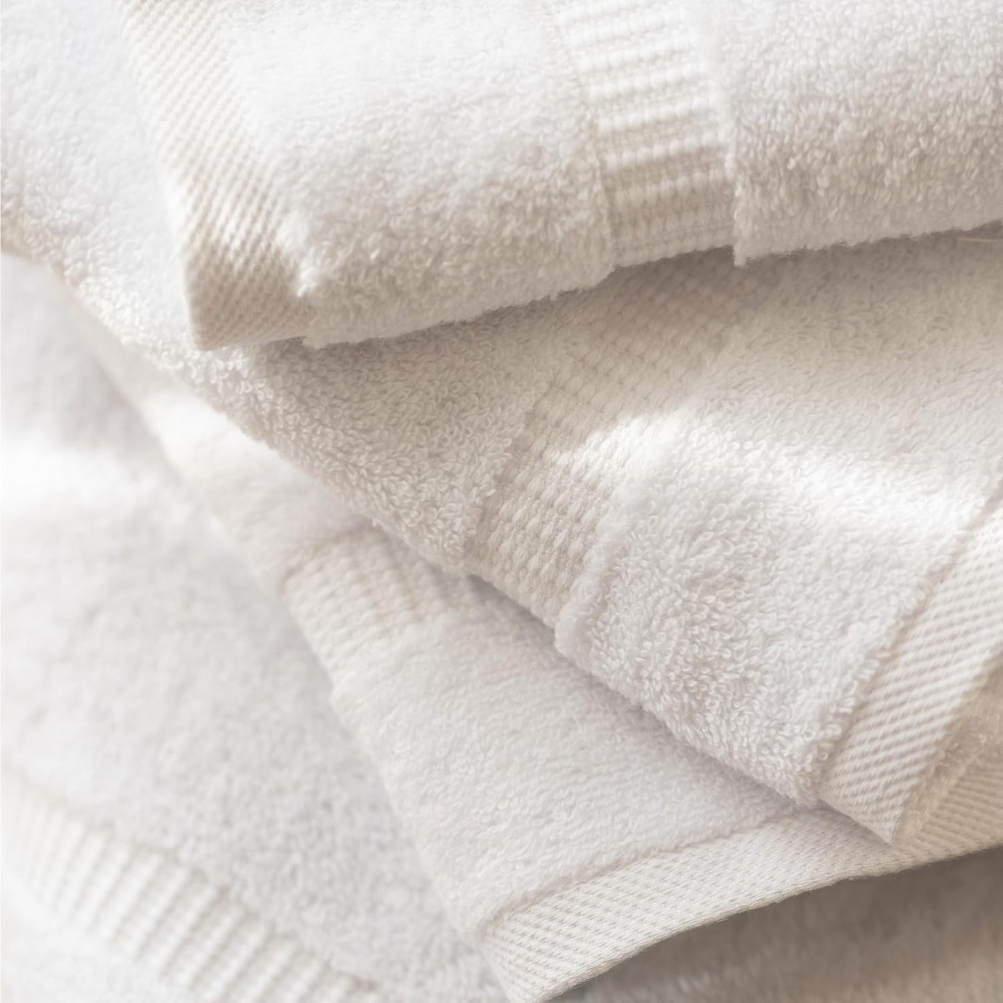 SALBAKOS 6-Piece 100% Turkish Cotton Hand Towels, 16x30 inch, White | Large Size Thick Super Soft Highly Absorbent