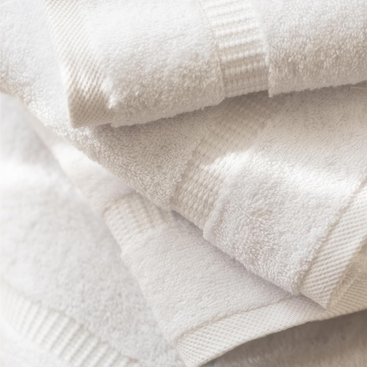 SALBAKOS 6-Piece 100% Turkish Cotton Hand Towels, 16x30 inch, White | Large Size Thick Super Soft Highly Absorbent