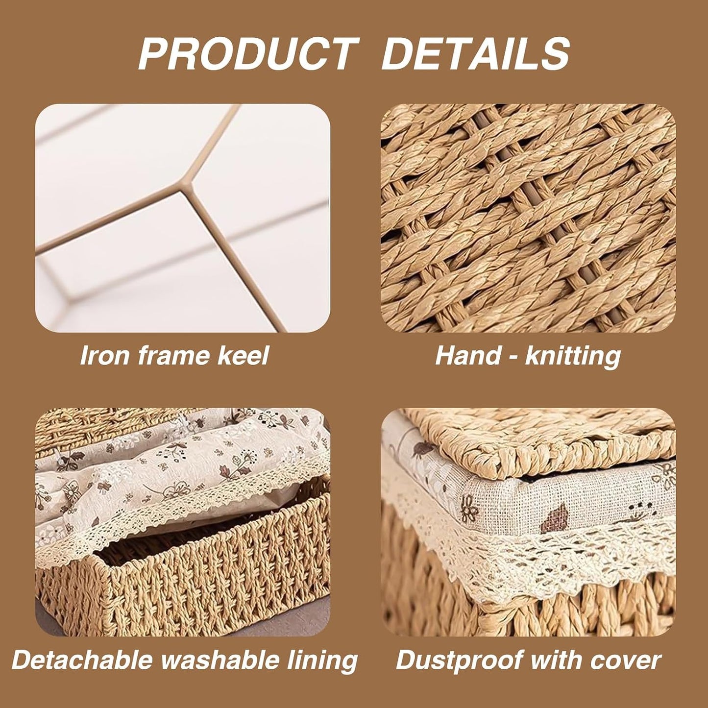 OQXEJPHFN Handwoven Wicker Storage Basket / 6.3 x 4.7