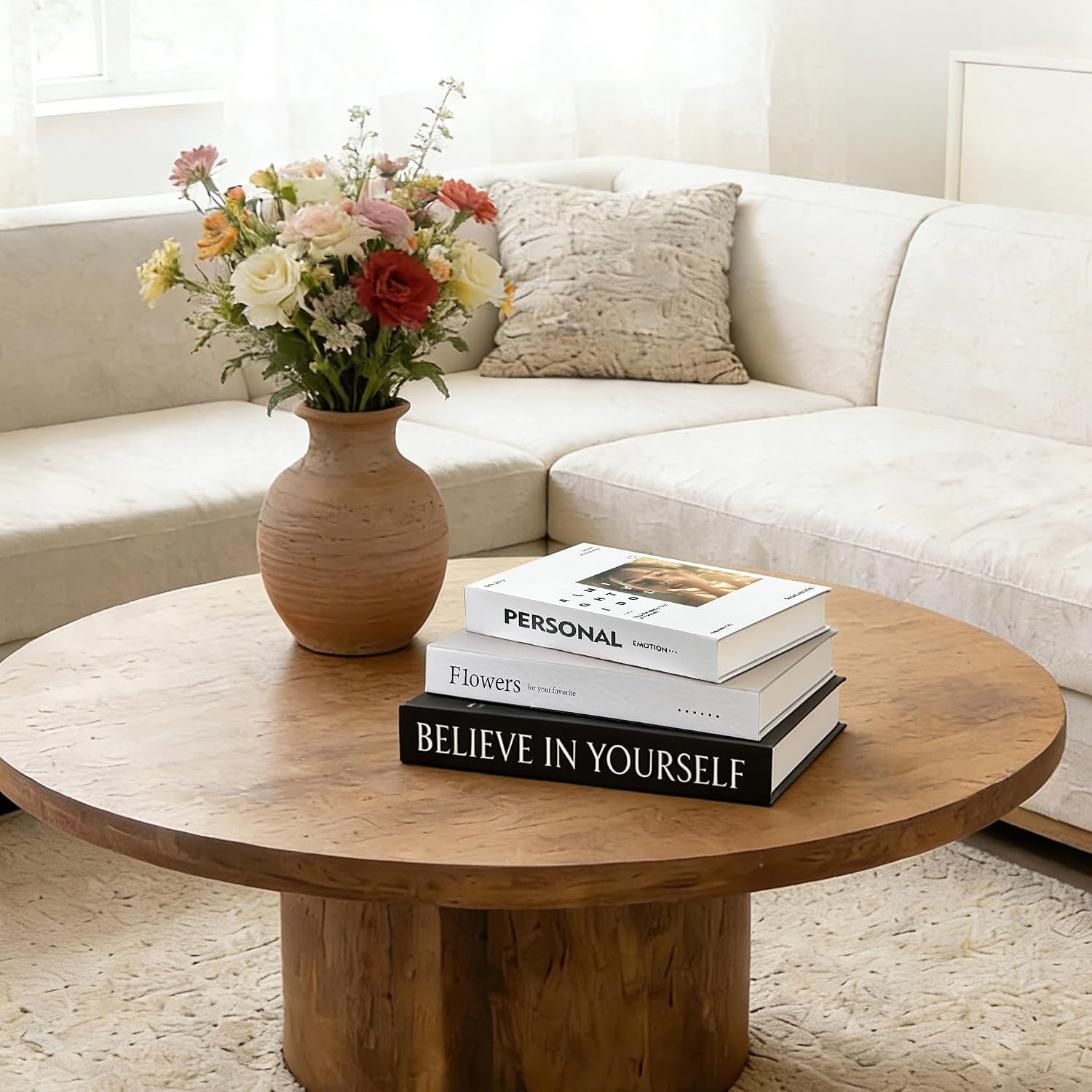 Decoration Books / White Simple Style Books Suitable / Black / Set of 3