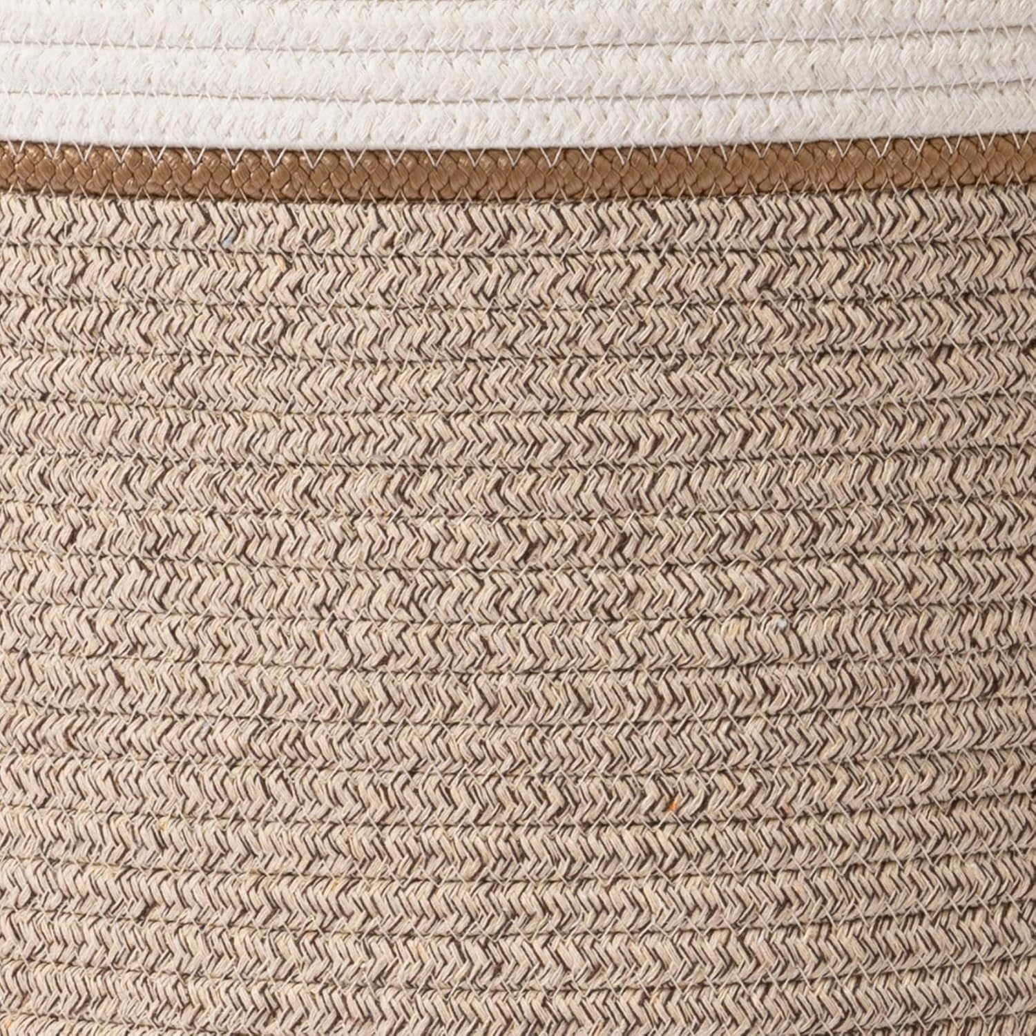 Woven Basket Rope Storage Baskets / White & Desert / S