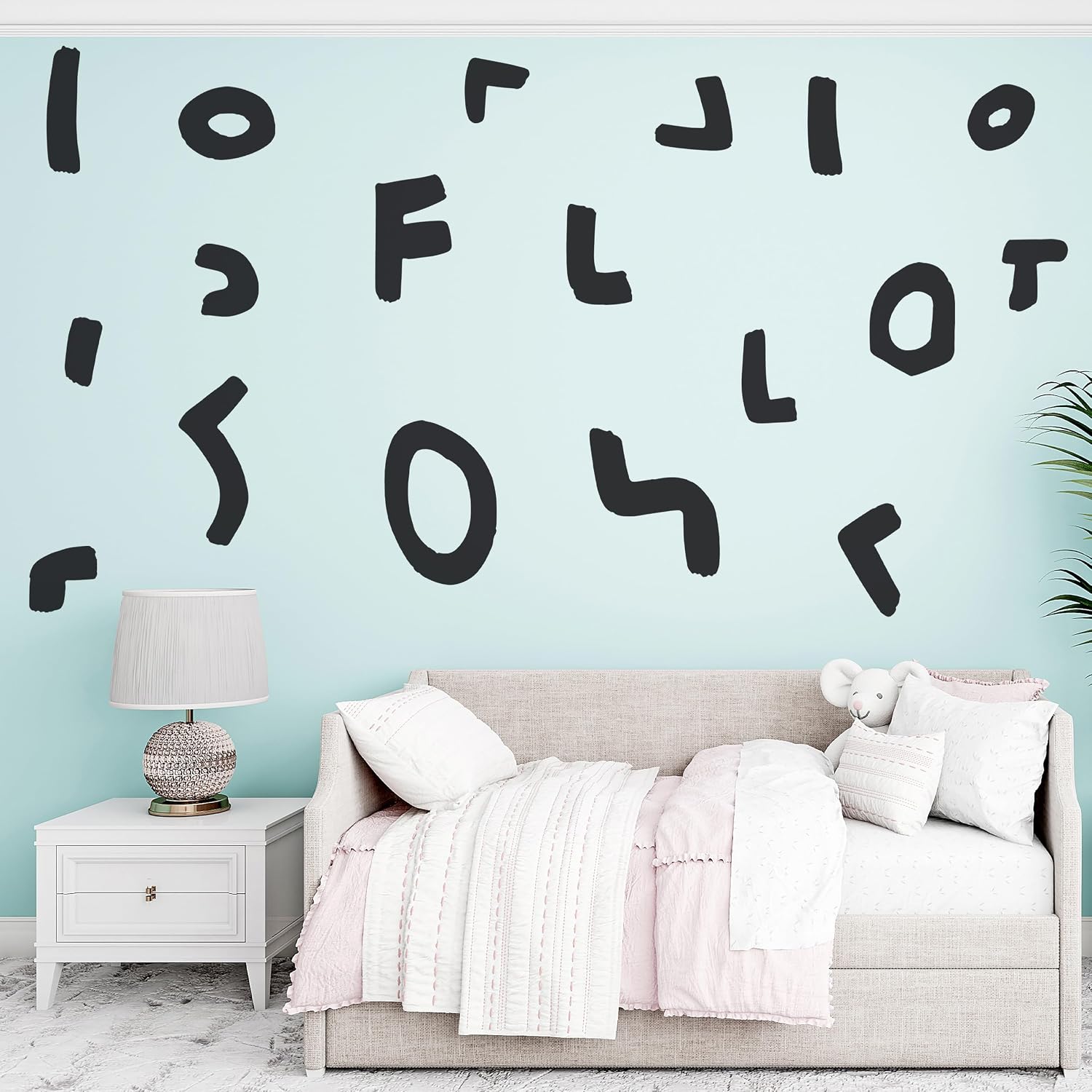 Abstract Shape Wall Decals / Black Irregular Wall Decals