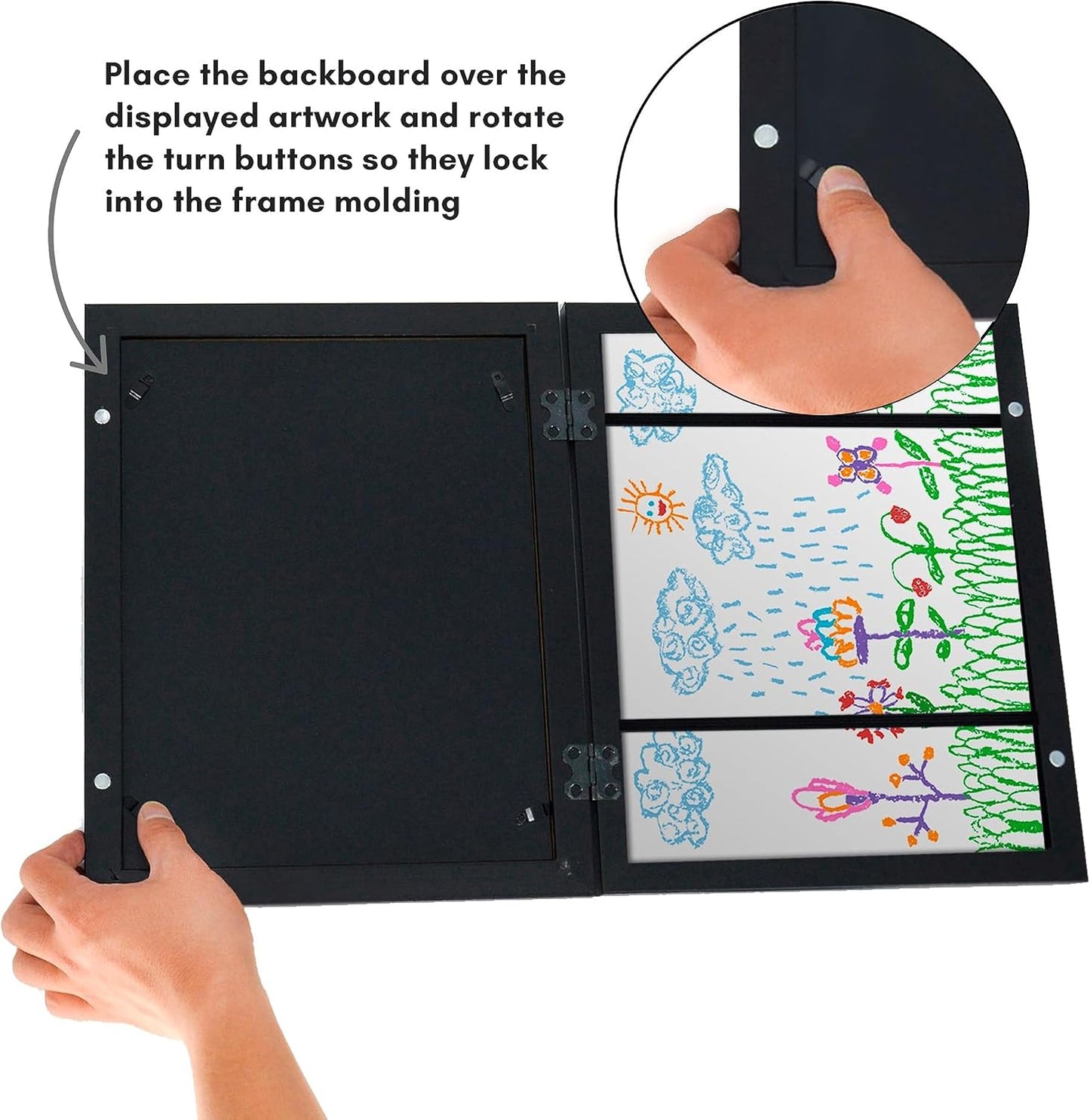 Kids Art Frame / 8.5 x 11 / Black