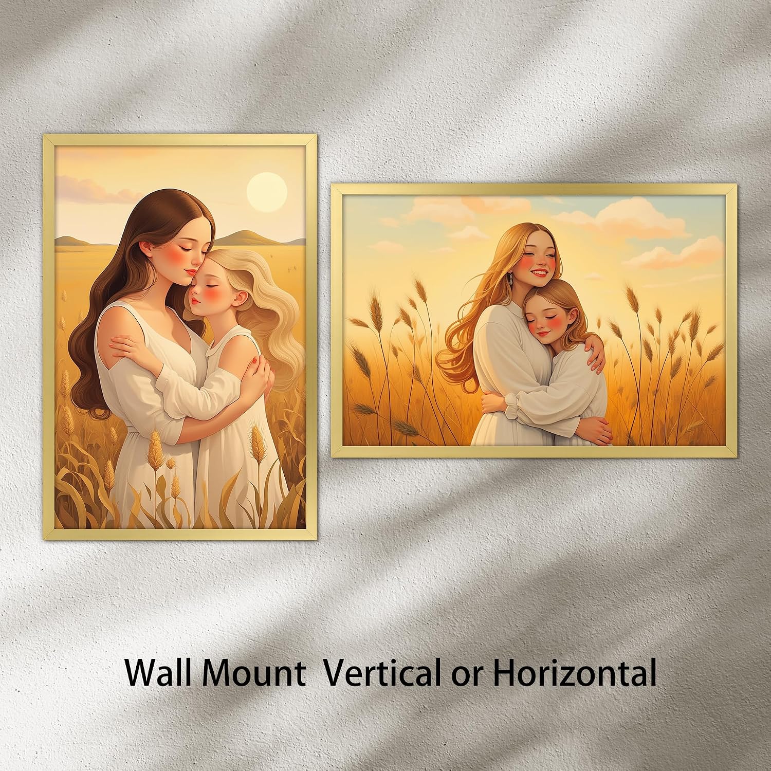 Giftgarden 16x24 Picture Frame Gold, Textured Metal Poster Frame 24x16 for Wall Display, Single