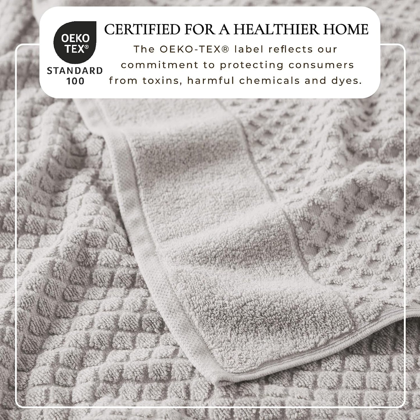 Great Bay Home Hand Towels - 100% Cotton 6 Pack 26x16 Hand Towel Set - Absorbent, Durable, Quick-Dry Towels for