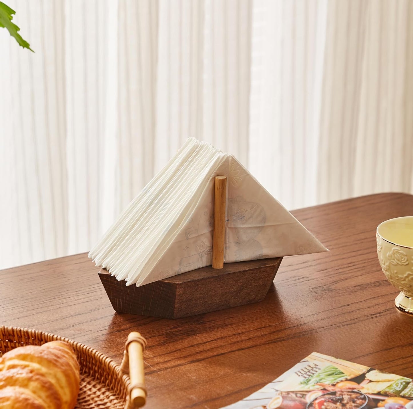 HMC Wooden Sailboat Napkin Holder