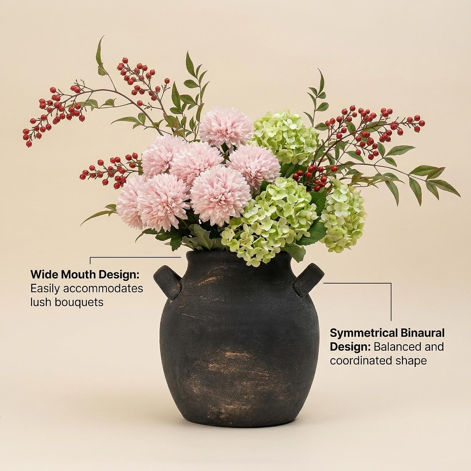 Rustic Farmhouse Vase / 001-bronze / 7.1 Inch