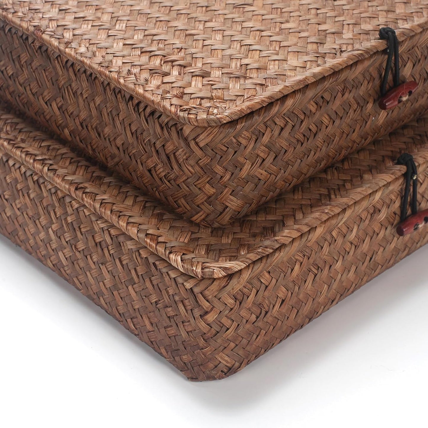 Flat Wicker Basket / Coffee