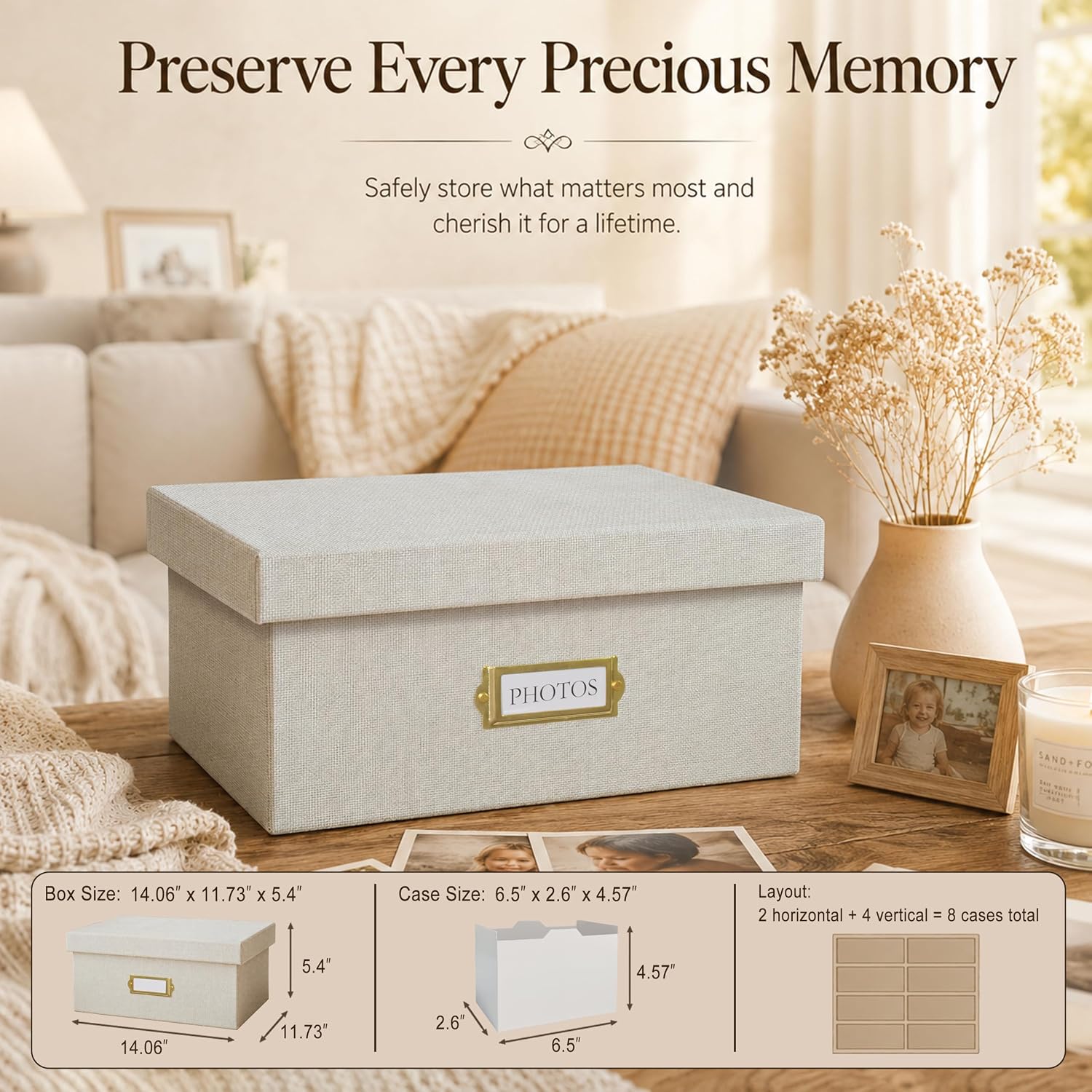 Large Capacity Organizer Box / Beige