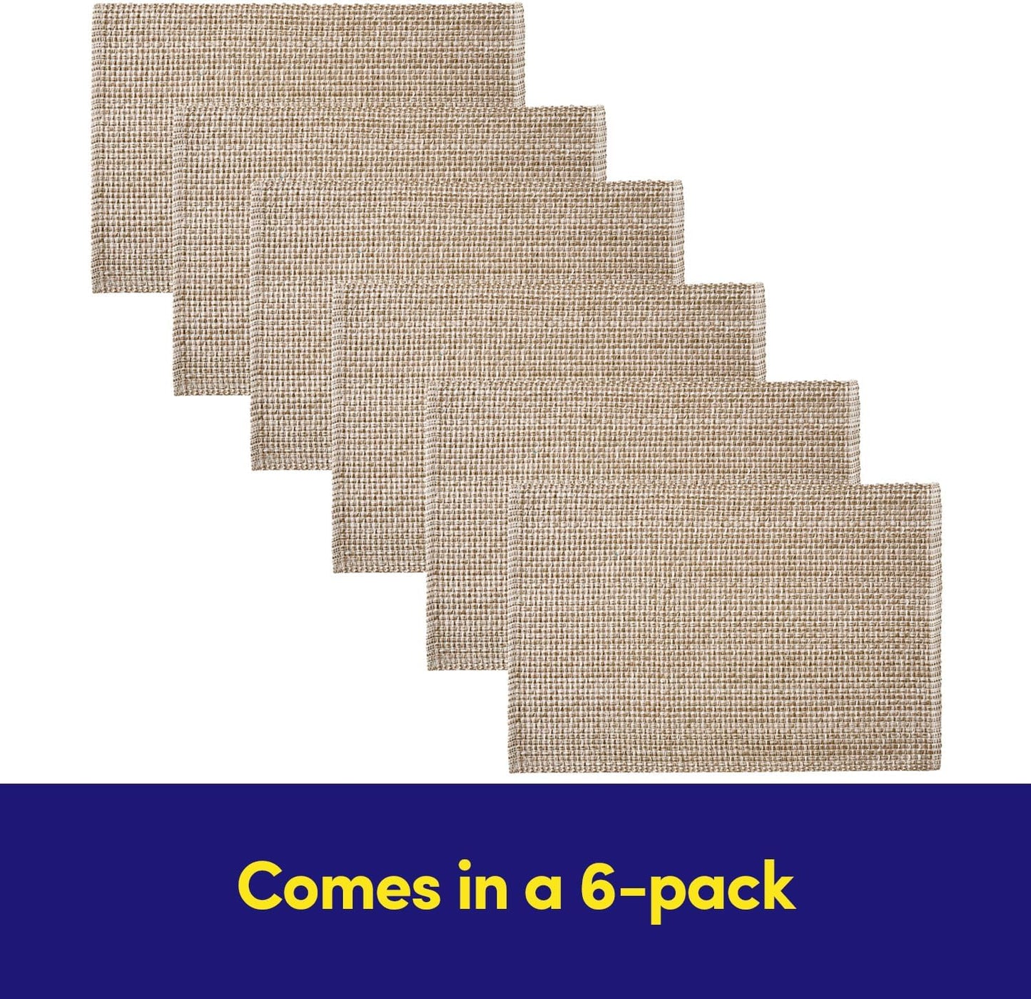 Sweet Home Collection 100% Cotton Placemats for Dining Room Rectangle Two Tone Woven Fabric 13" x 19" Soft Durable