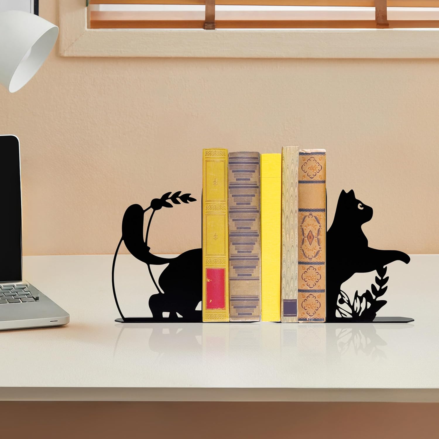 Moon Metal Bookends Cat Metal Book Ends