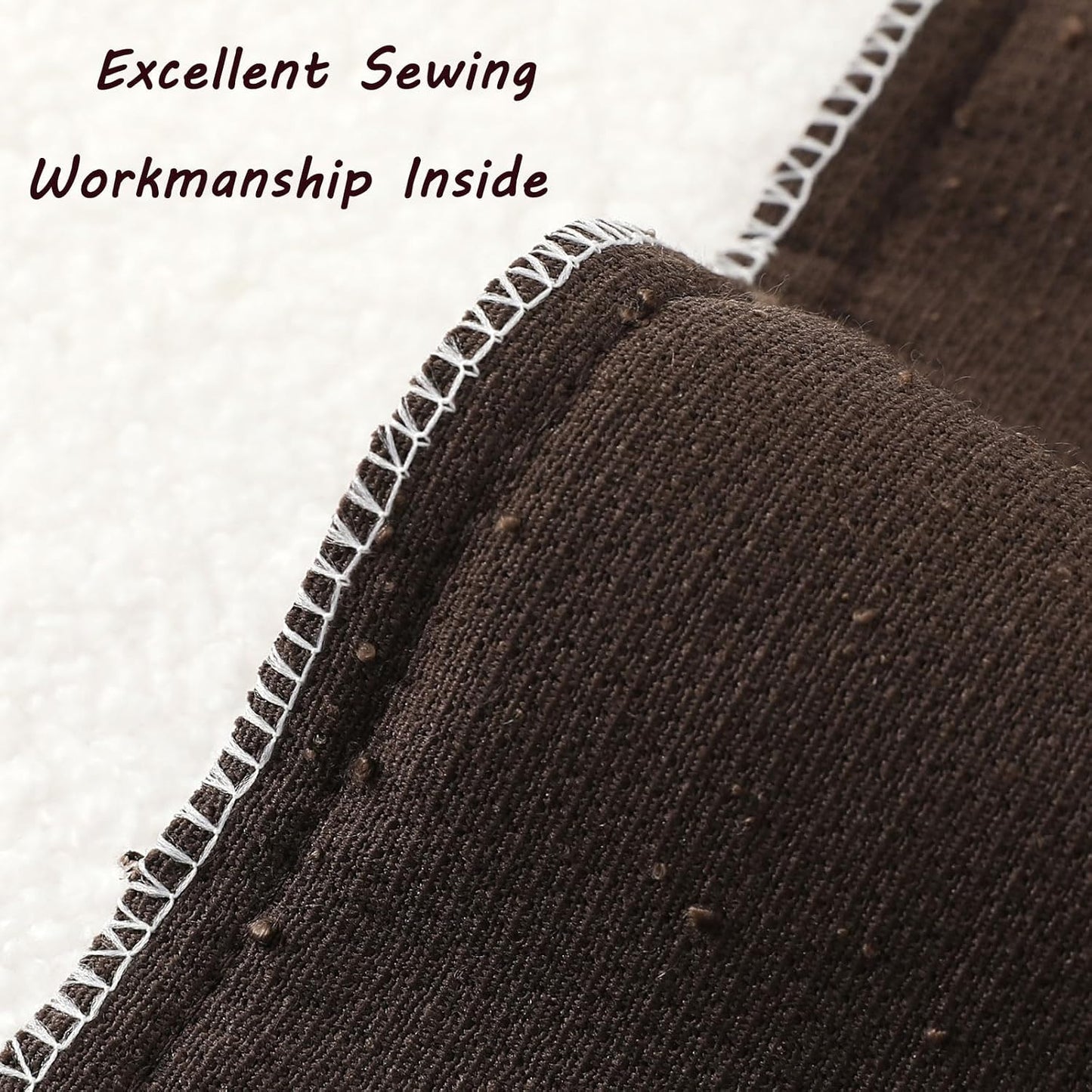 Decorative Throw Pillow Covers Soft Solid Boucle Textured Cushion / Dark Coffee / 18 x 18 / Set of 2