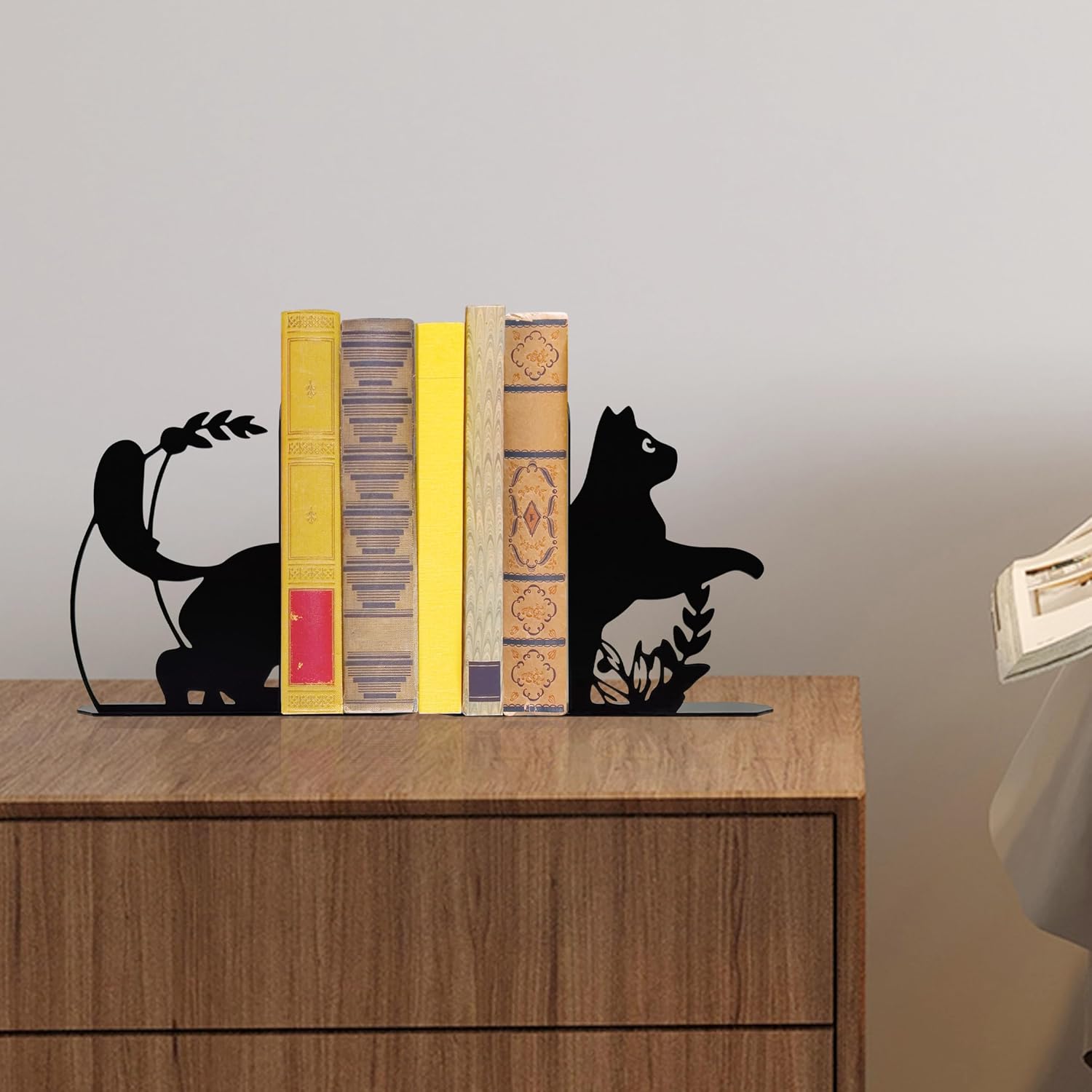Moon Metal Bookends Cat Metal Book Ends