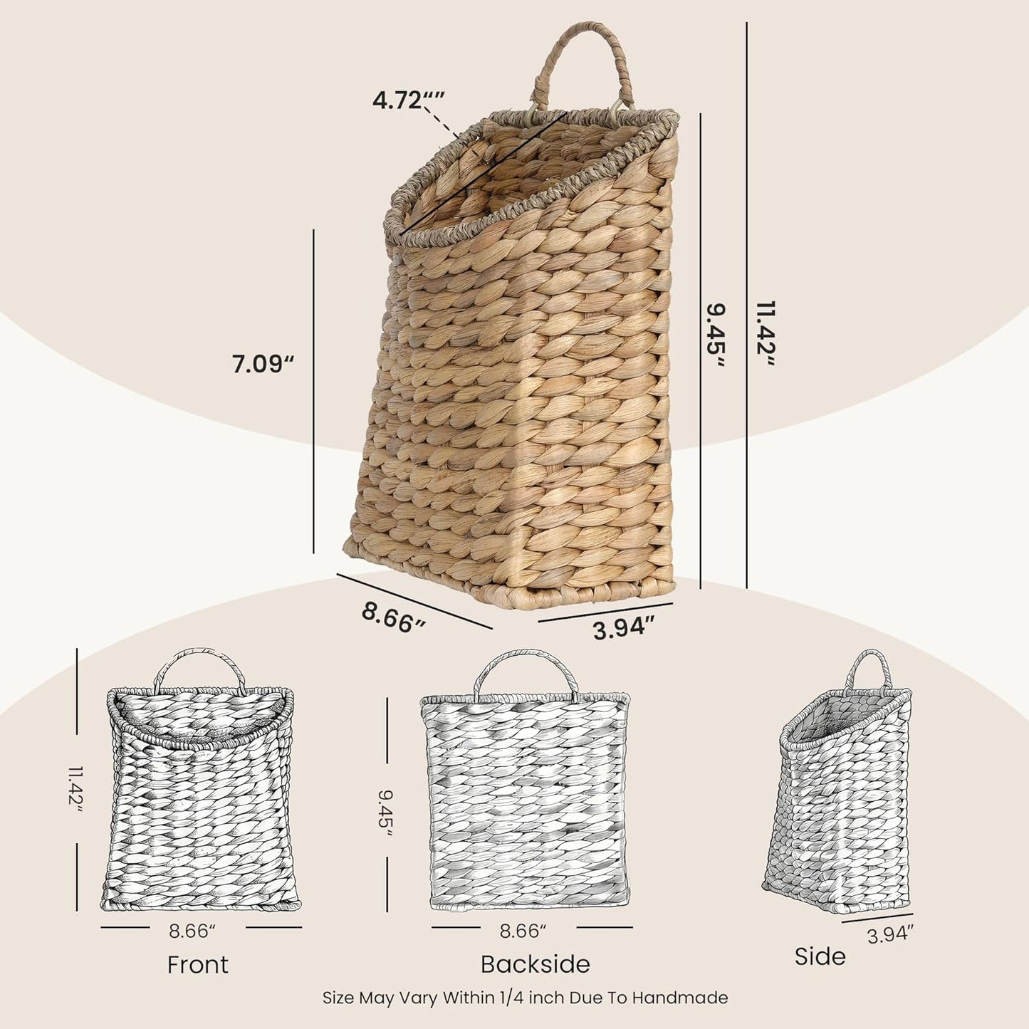 Woven Hanging Basket / Natural