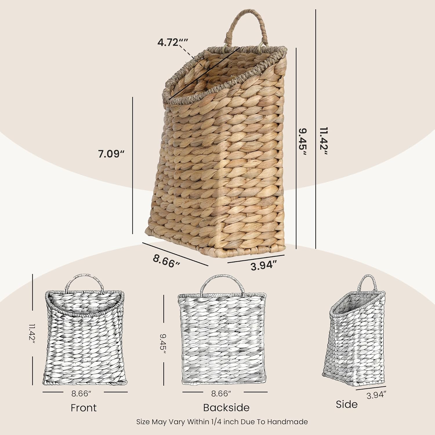 Woven Hanging Basket / Natural